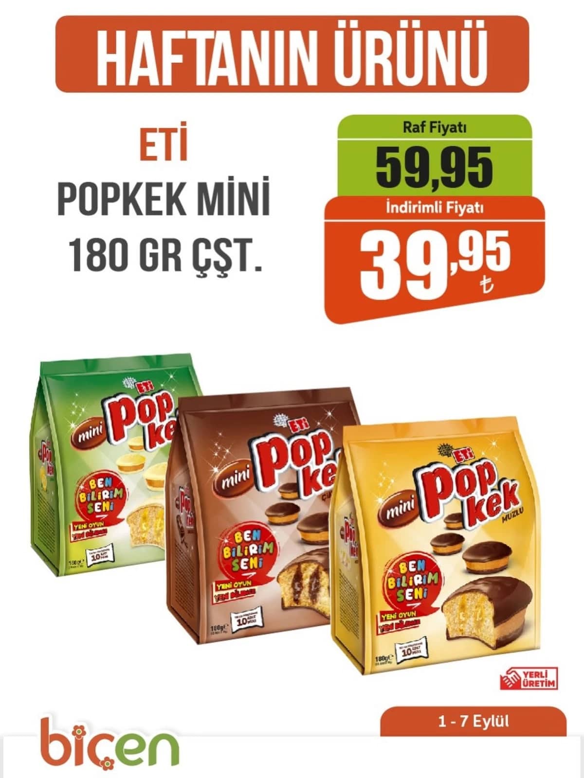Biçen Market - Haftanın Ürünü 01 - 07 Eylül 2026 - Sayfa 1