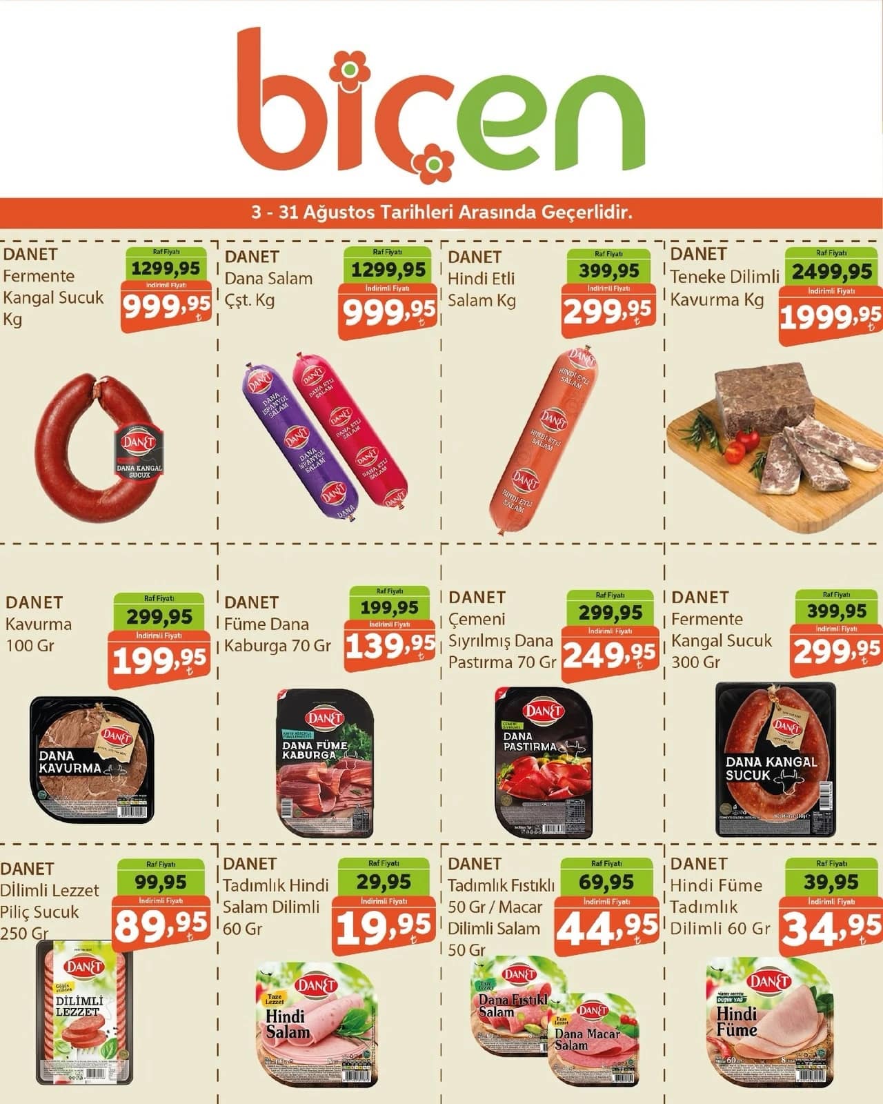 Biçen Market - İndirim Broşürü 03 - 31 Ağustos 2026 - Sayfa 1