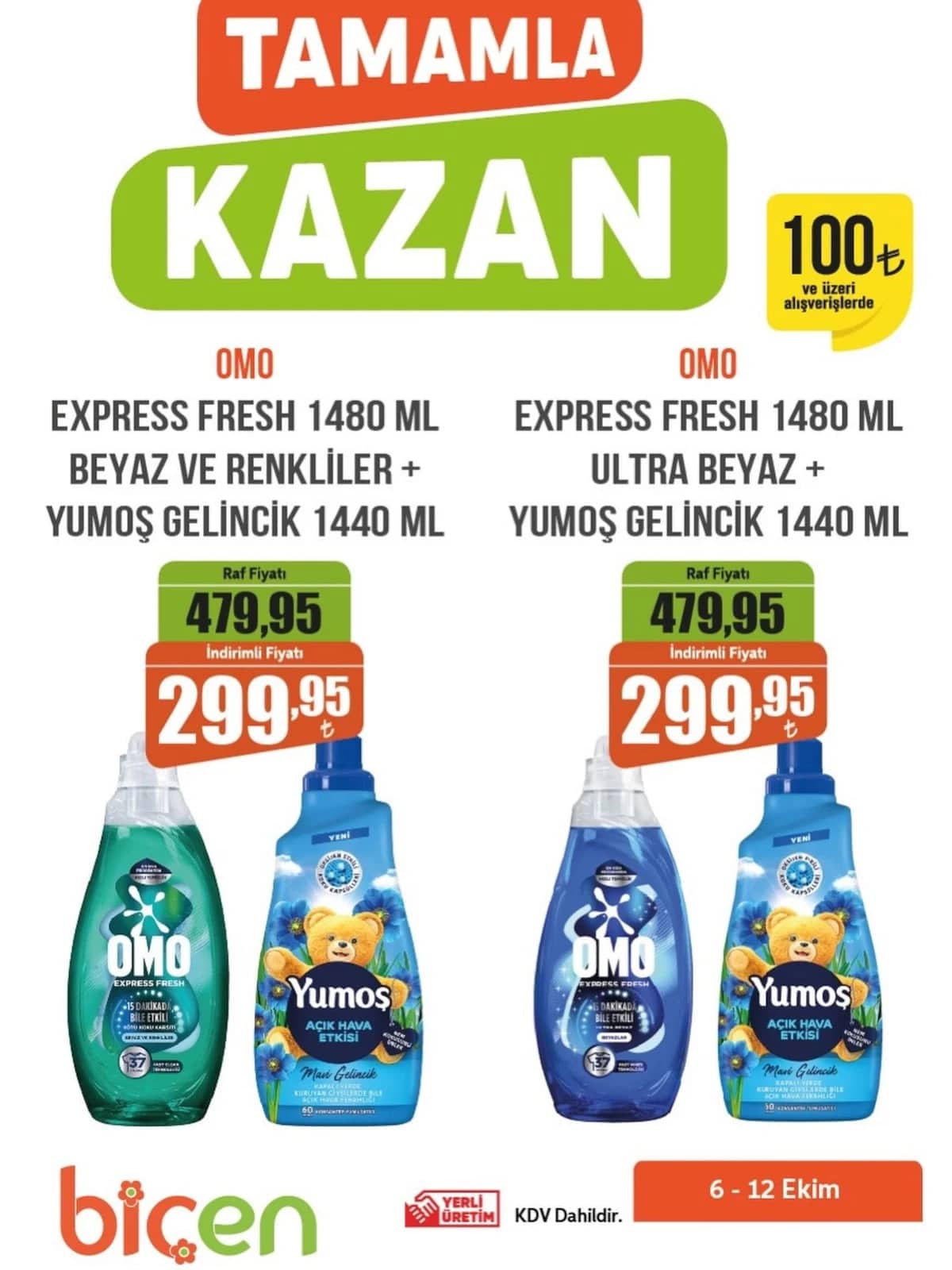 Biçen Market - İndirimli Ürünler 06 - 12 Ekim 2026
