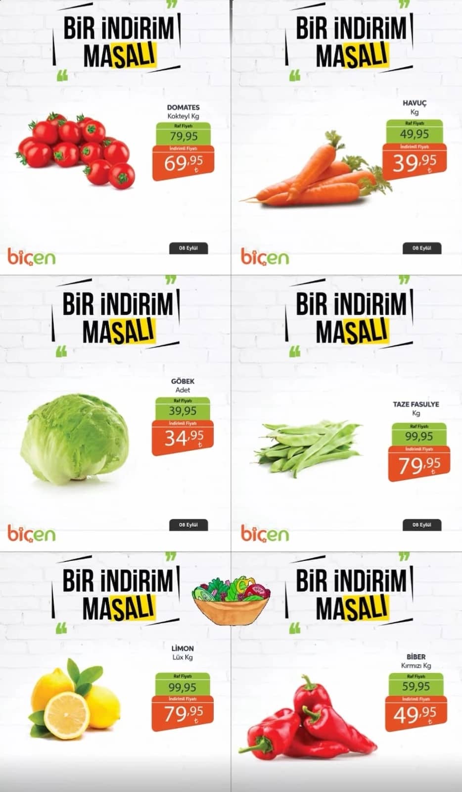 Biçen Market - Halk Günü İndirimleri 08 - 08 Eylül 2026 - Sayfa 1