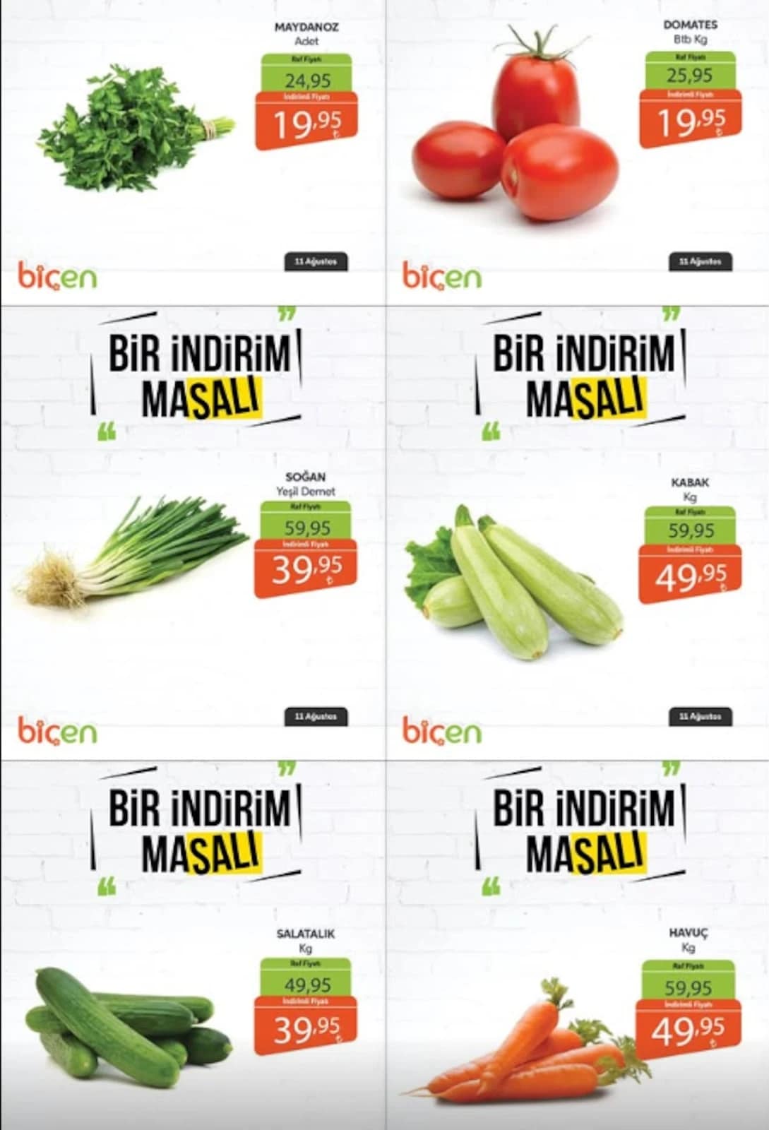 Biçen Market - Halk Günü İndirimleri 11 - 11 Ağustos 2026 - Sayfa 1