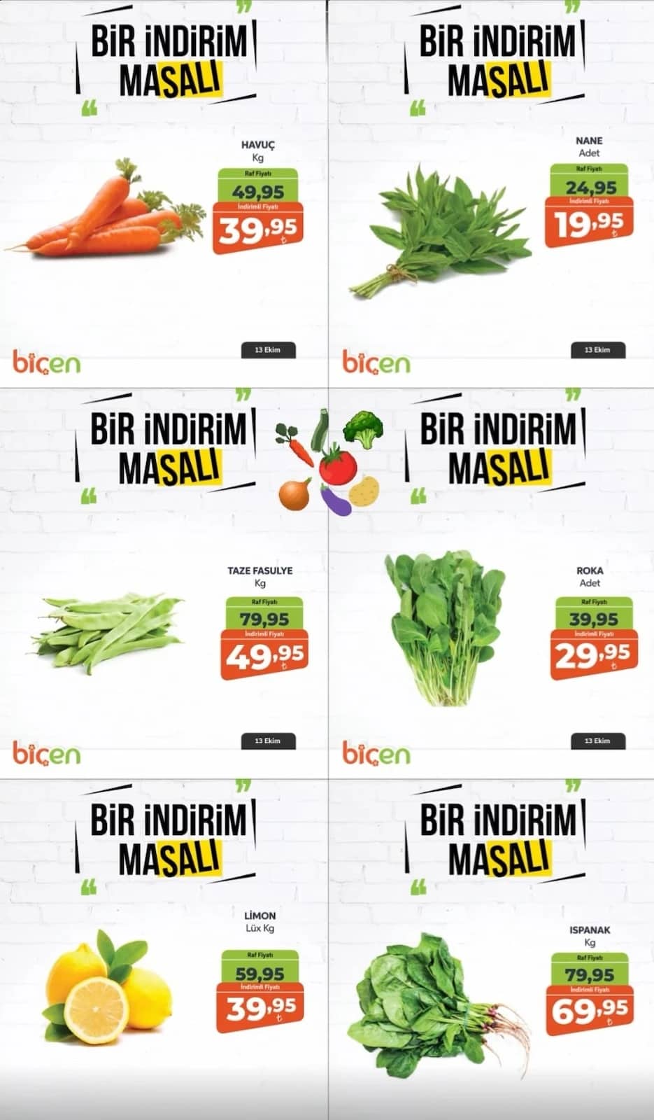 Biçen Market - Halk Günü İndirimleri 13 - 13 Ekim 2026