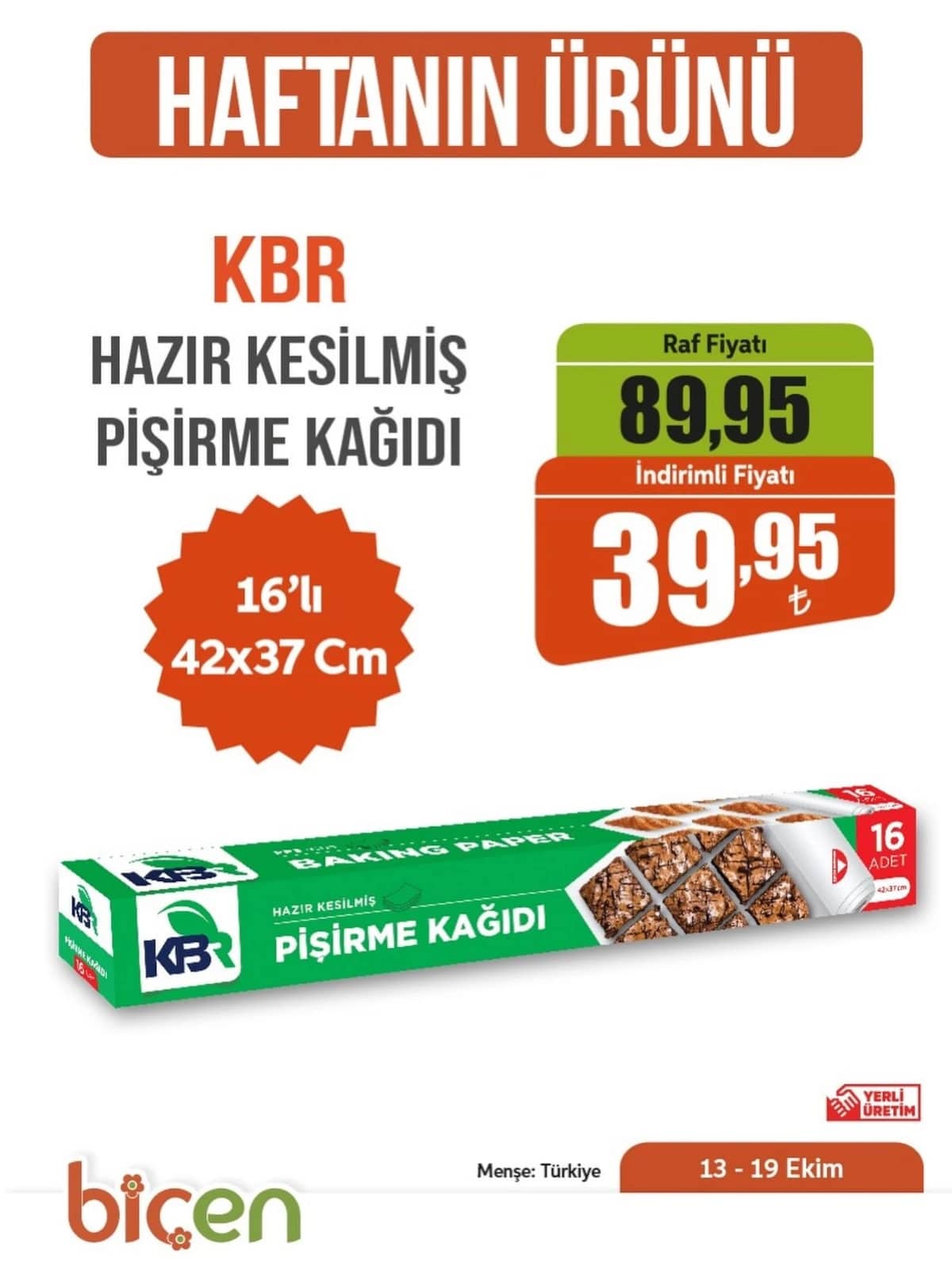 Biçen Market - Haftanın Ürünü 13 - 19 Ekim 2026 - Sayfa 1