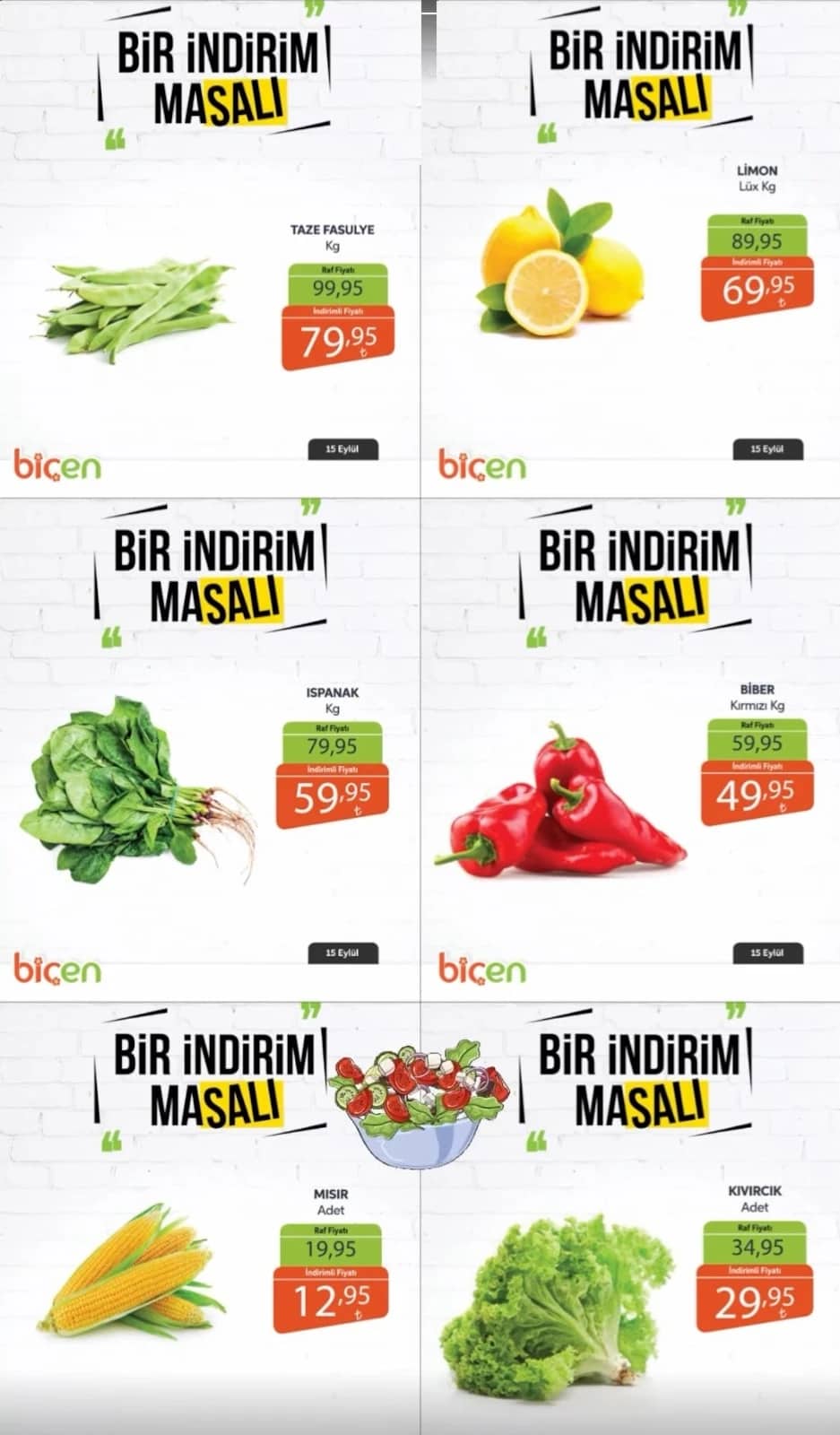 Biçen Market - Halk Günü İndirimleri 15 - 15 Eylül 2026 - Sayfa 1
