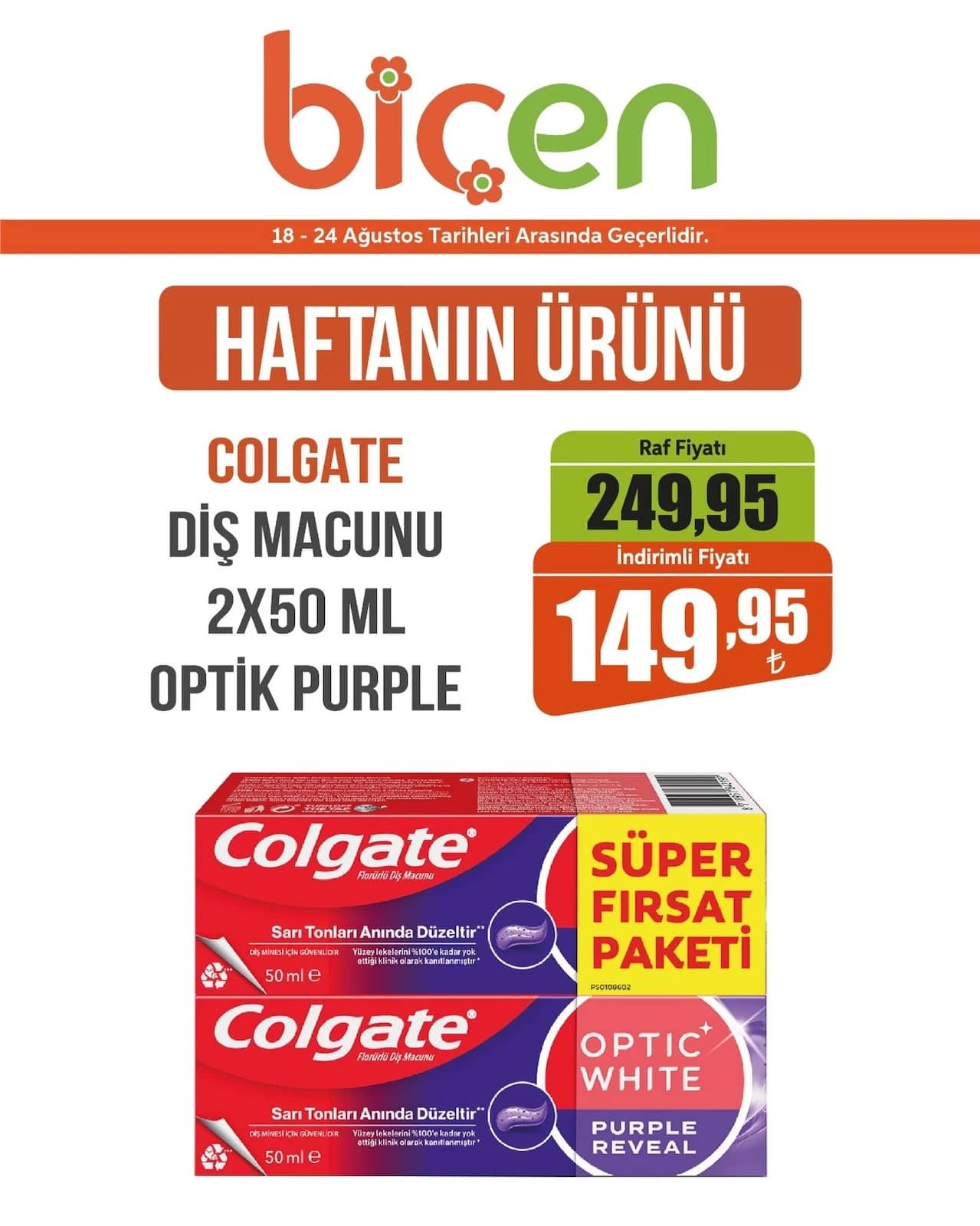Biçen Market - Haftanın Ürünü 18 - 24 Ağustos 2026 - Sayfa 1