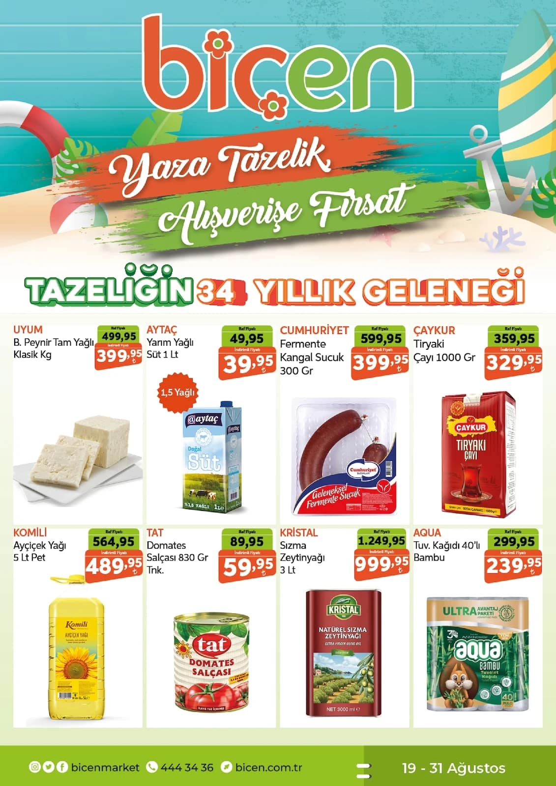 Biçen Market - İndirim Broşürü 19 - 31 Ağustos 2026 - Sayfa 1