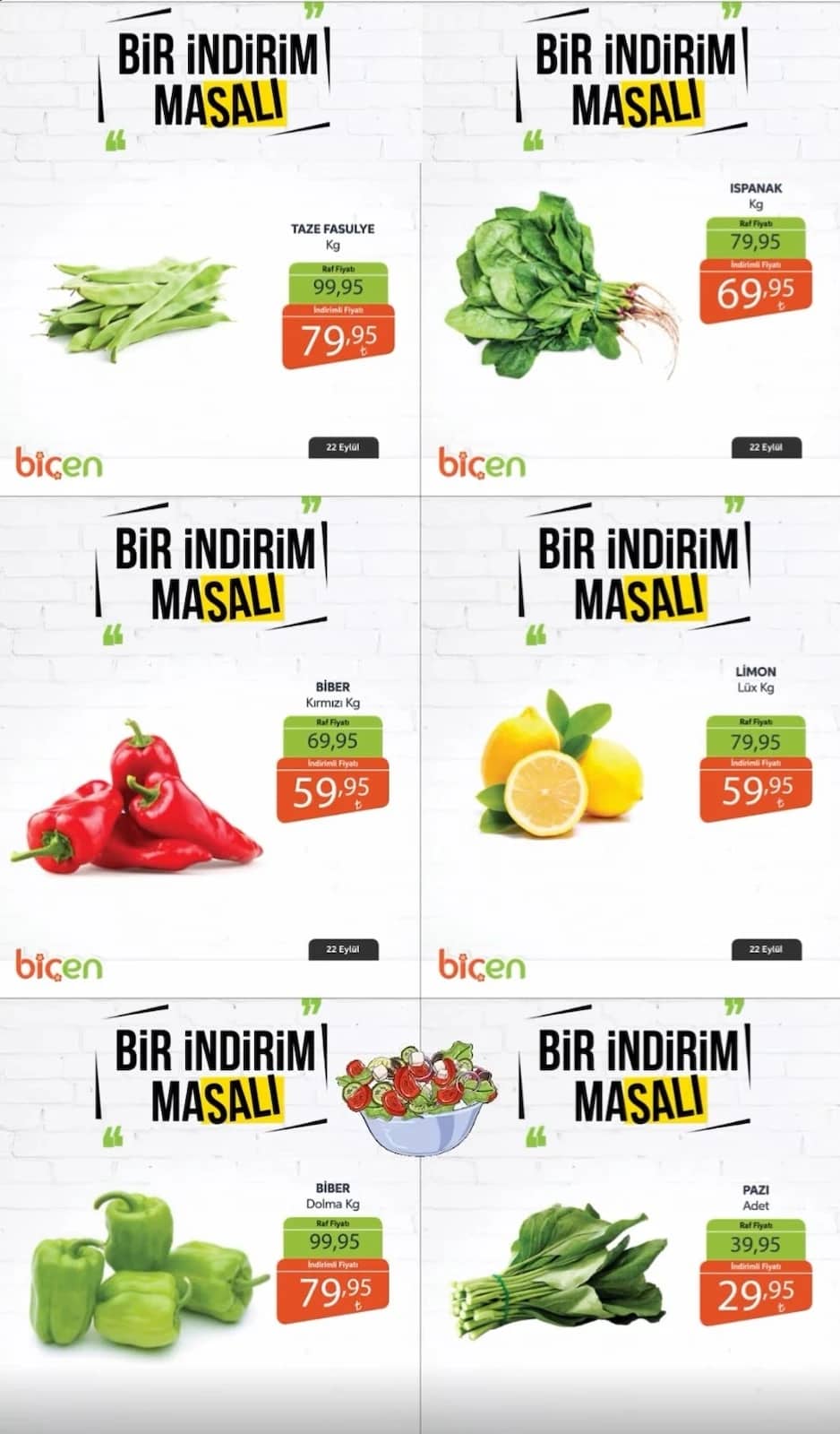 Biçen Market - Halk Günü İndirimleri 22 - 22 Eylül 2026 - Sayfa 1