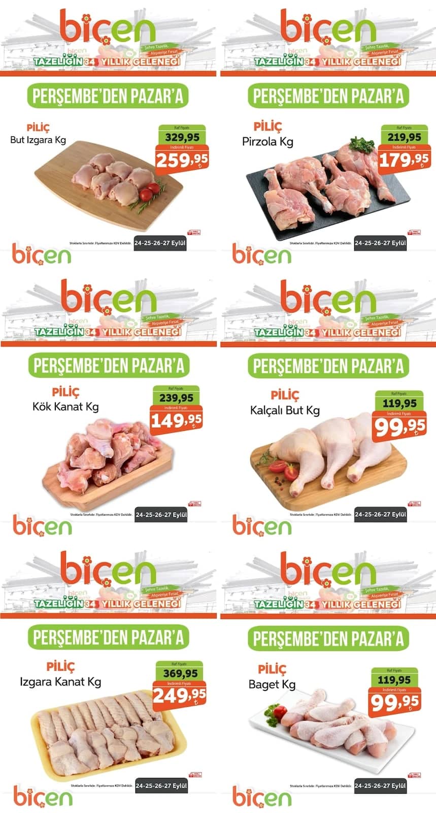 Biçen Market - İndirimli Ürünler 24 - 27 Eylül 2026 - Sayfa 1
