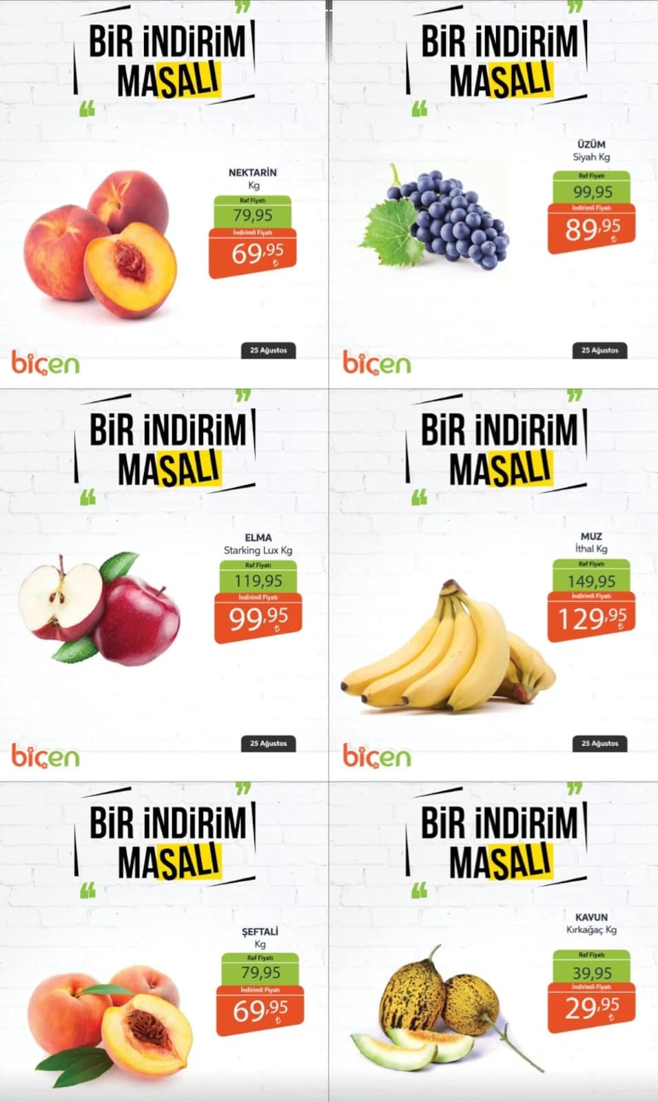 Biçen Market - Halk Günü İndirimleri 25 - 25 Ağustos 2026 - Sayfa 1