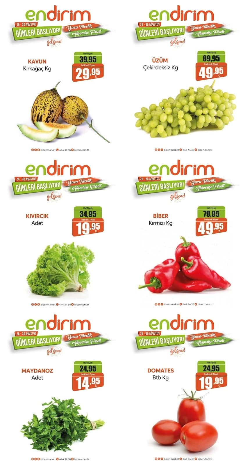Biçen Market - İndirimli Ürünler 26 - 30 Ağustos 2026 - Sayfa 1