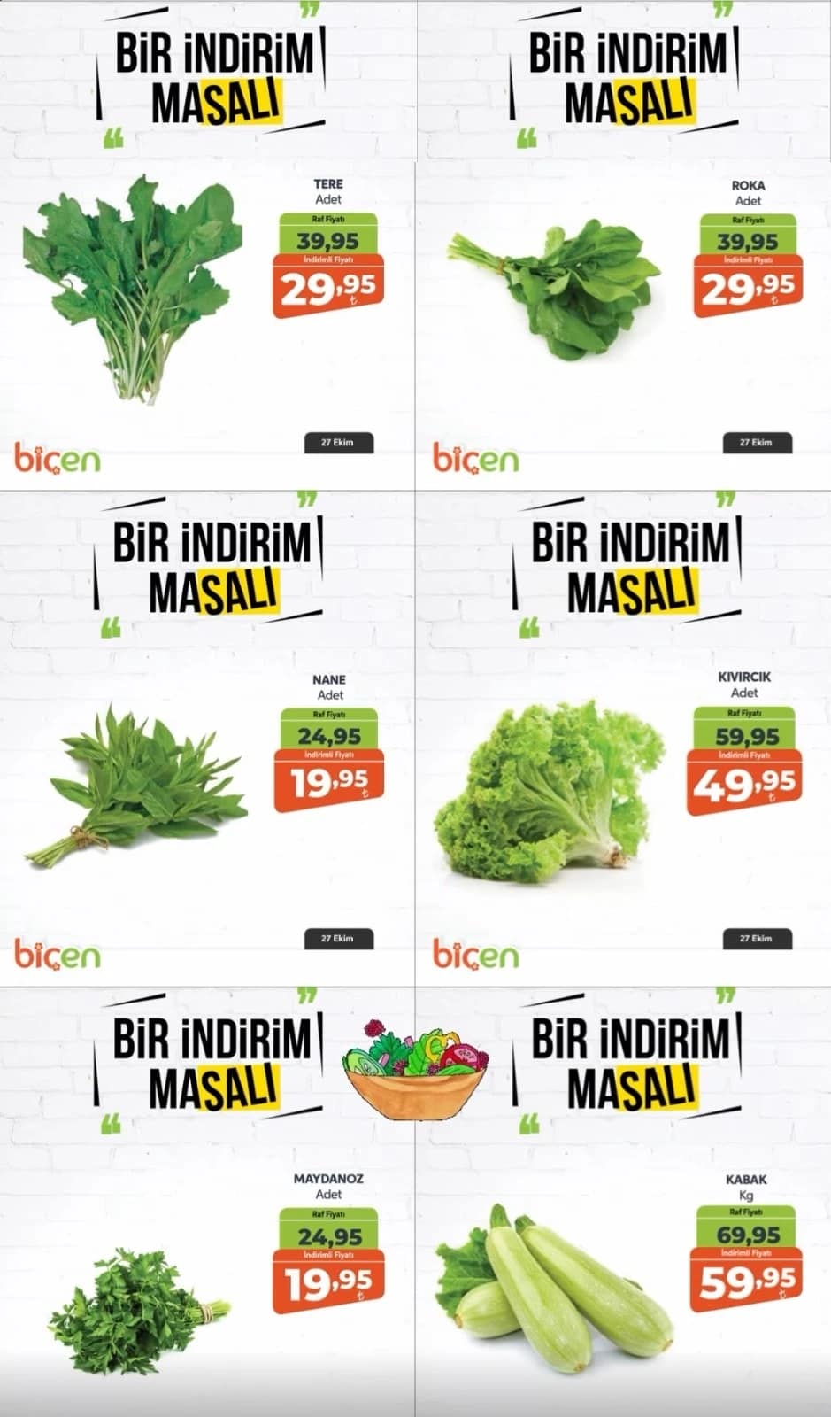 Biçen Market - Halk Günü İndirimleri 27 - 27 Ekim 2026 - Sayfa 1