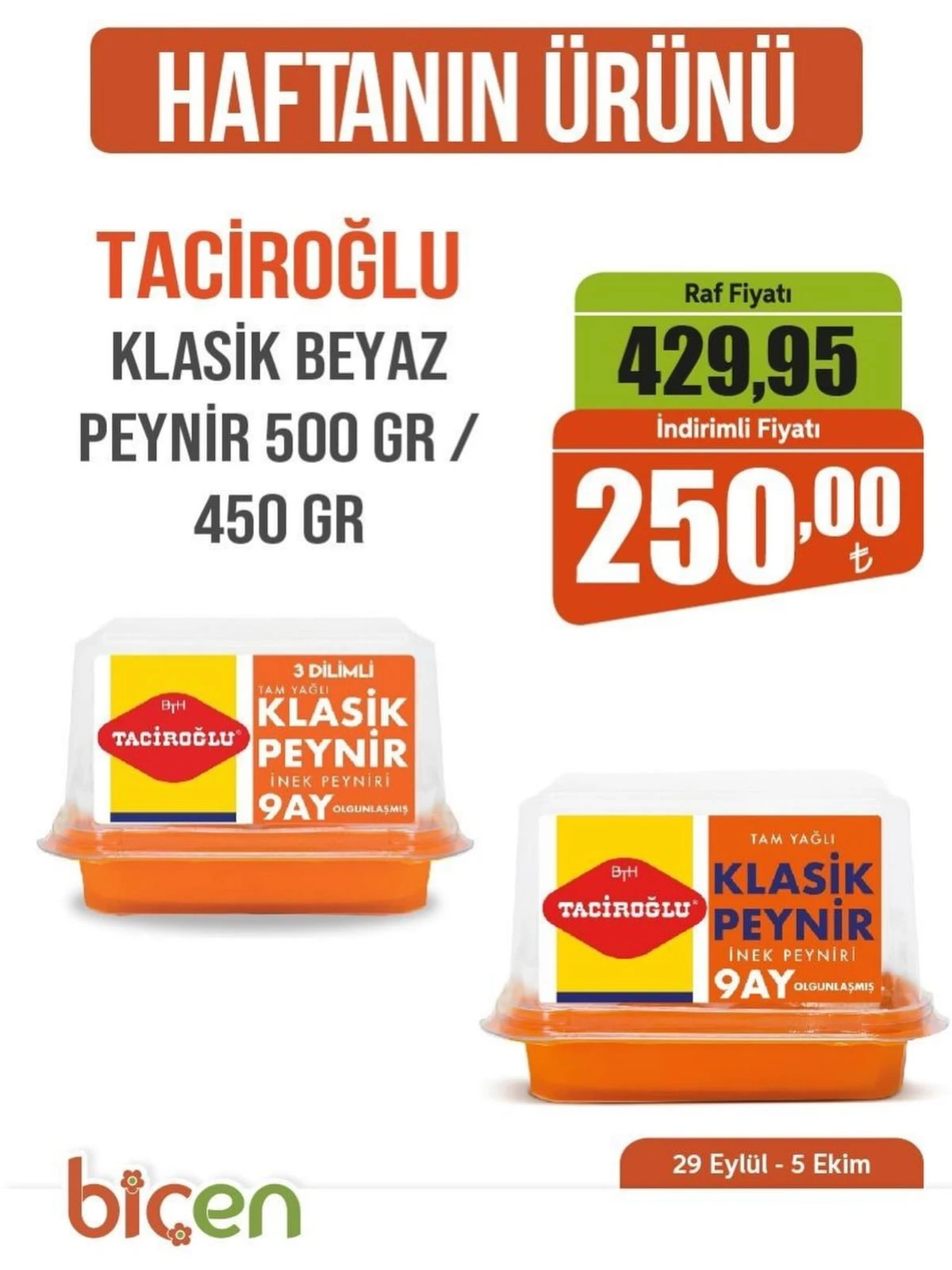 Biçen Market - Haftanın Ürünü 29 Eylül - 05 Ekim 2026 - Sayfa 1