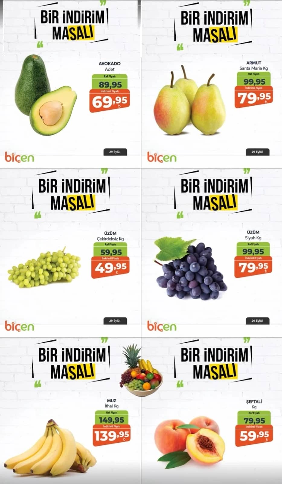 Biçen Market - Halk Günü İndirimleri 29 - 29 Eylül 2026 - Sayfa 1