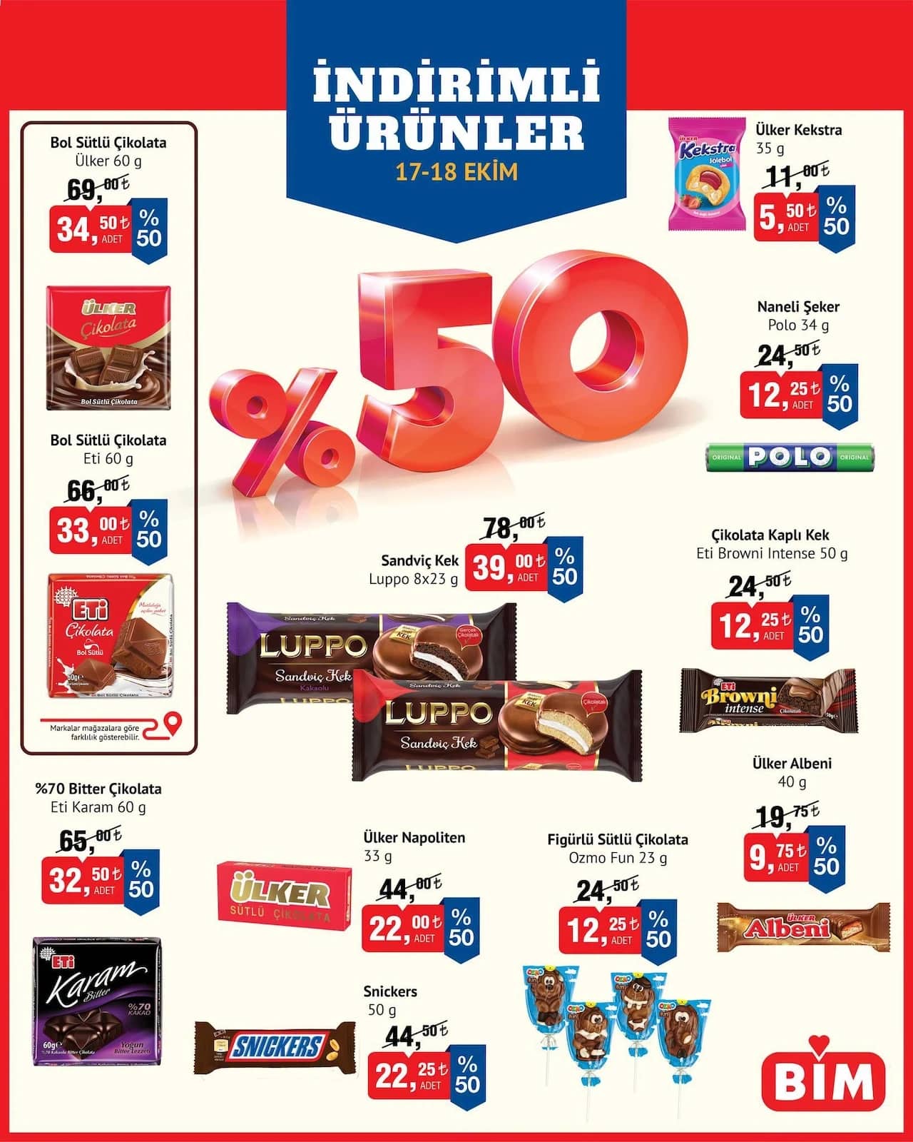 Bim - İndirim Broşürü 17 - 18 Ekim 2026 - Sayfa 1