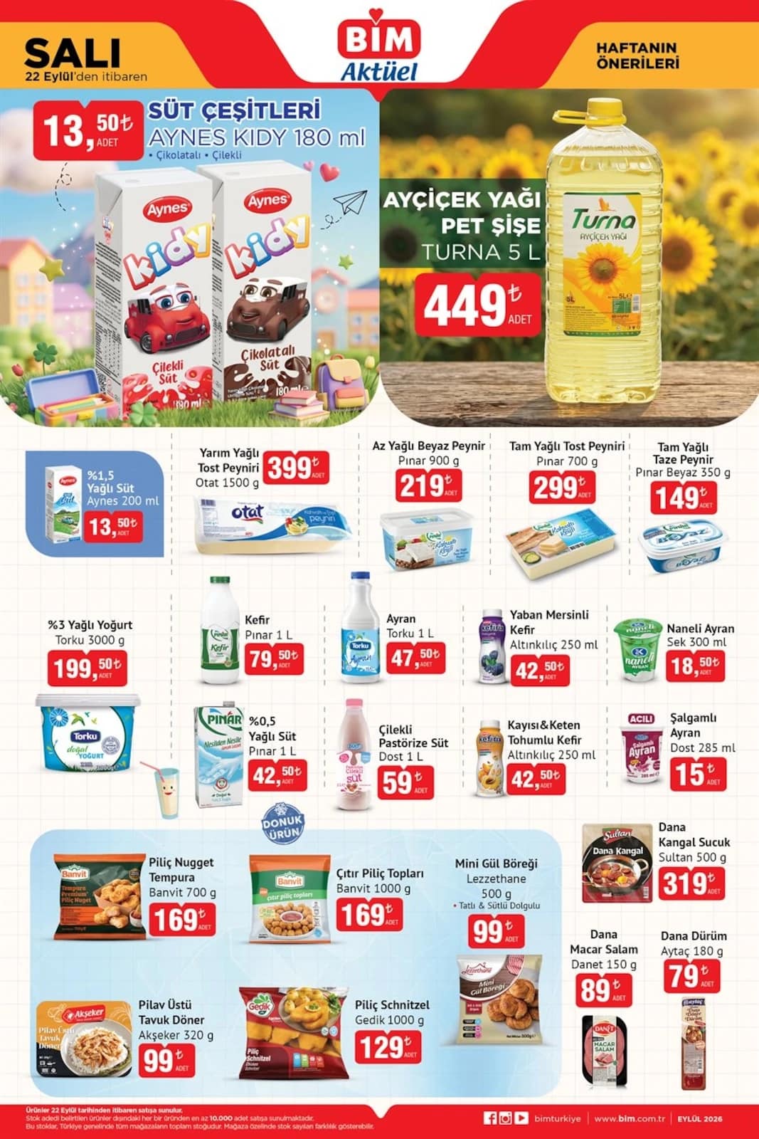 Bim - İndirim Broşürü 22 - 28 Eylül 2026 - Sayfa 1