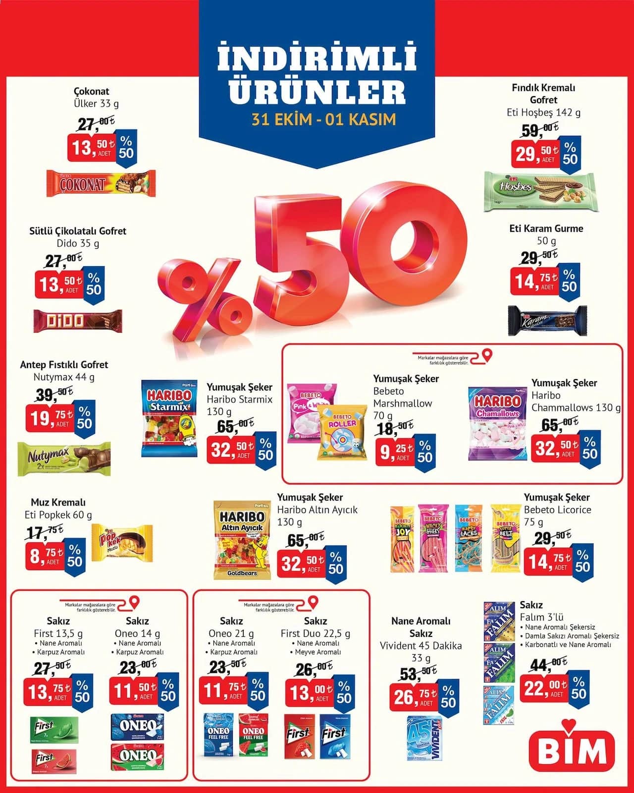 Bim - İndirimli Ürünler 31 Ekim - 01 Kasım 2026 - Sayfa 1