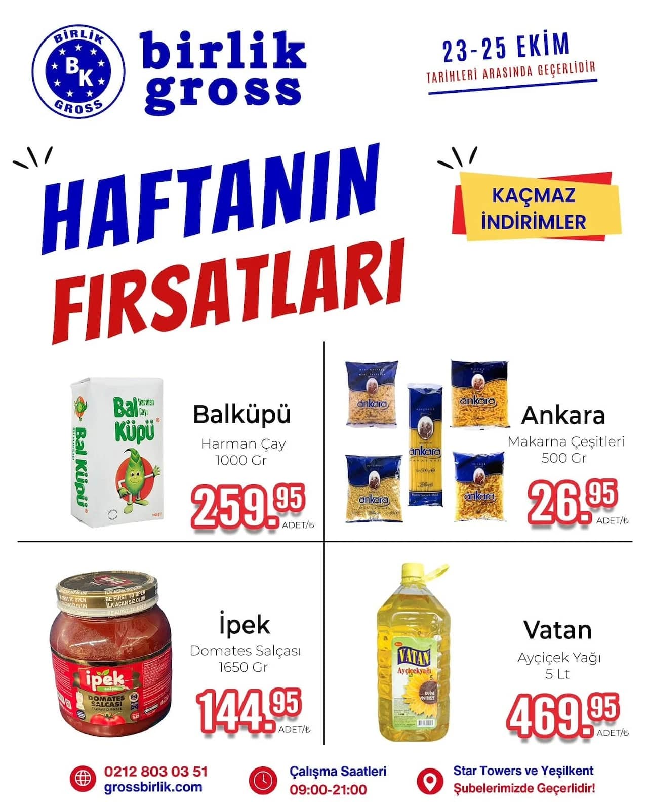 Birlik Gross - İndirim Broşürü 23 - 25 Ekim 2026 - Sayfa 1