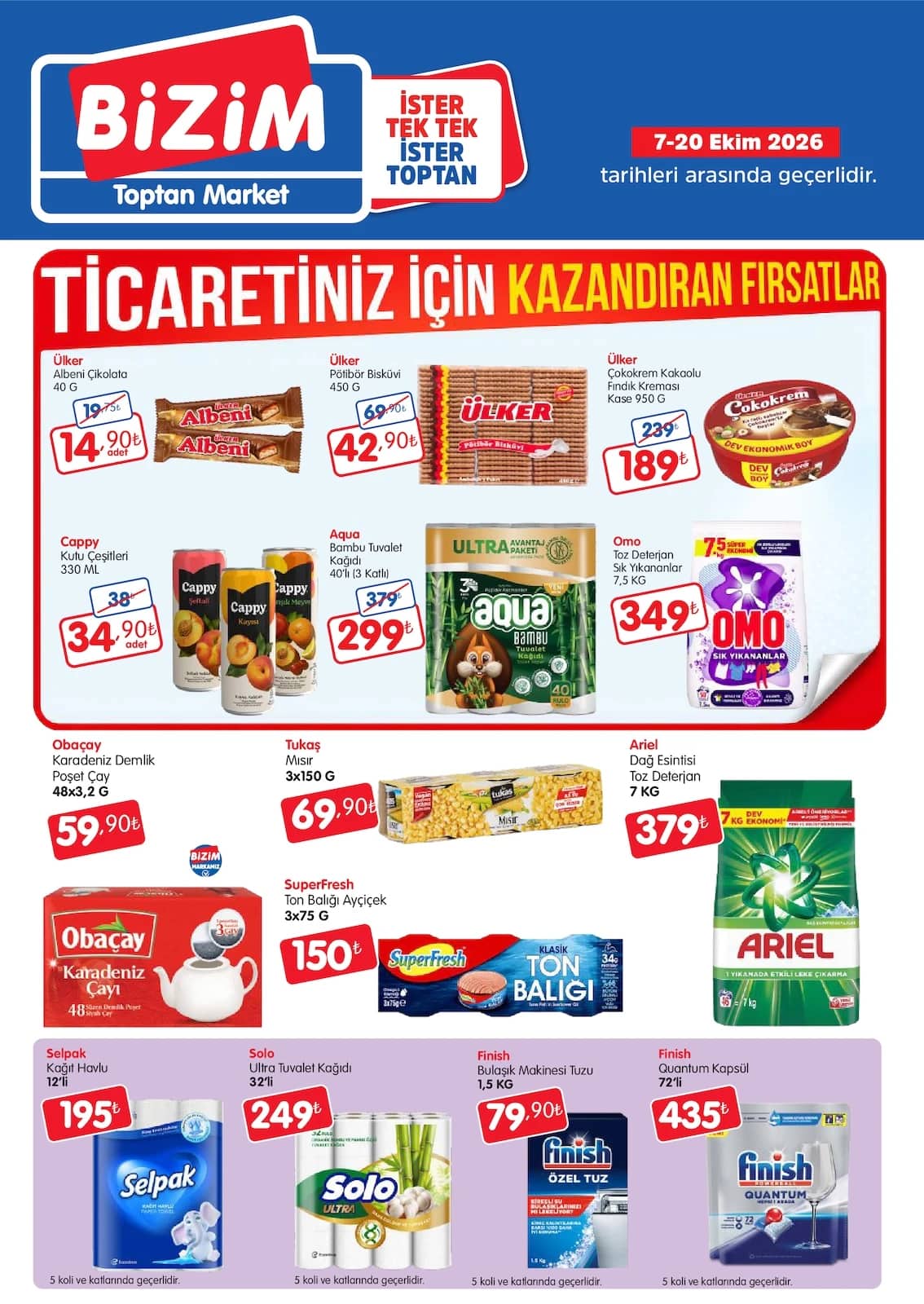 Bizim Toptan - İndirimli Ürünler 07 - 20 Ekim 2026