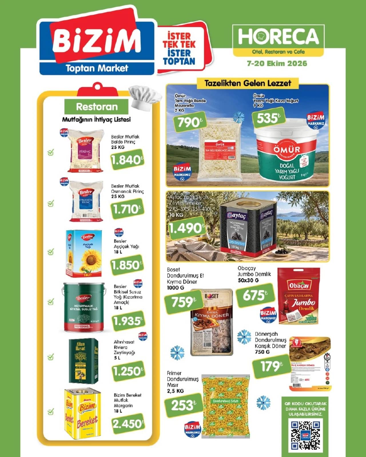 Bizim Toptan - Horeca İndirim Broşürü 07 - 20 Ekim 2026