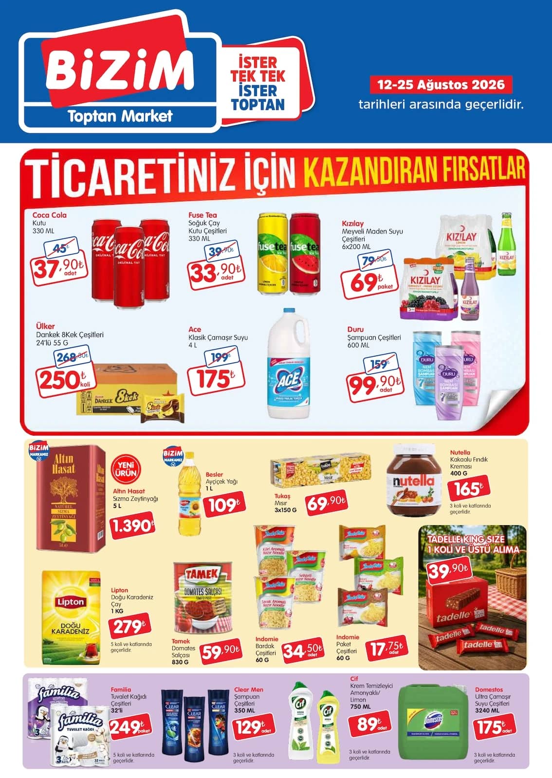 Bizim Toptan - İndirimli Ürünler 12 - 25 Ağustos 2026