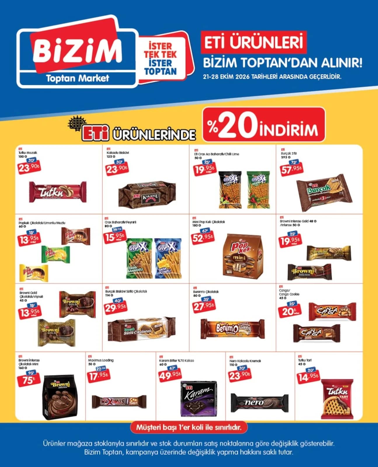 Bizim Toptan - Fırsat İndirim 21 - 28 Ekim 2026 - Sayfa 1