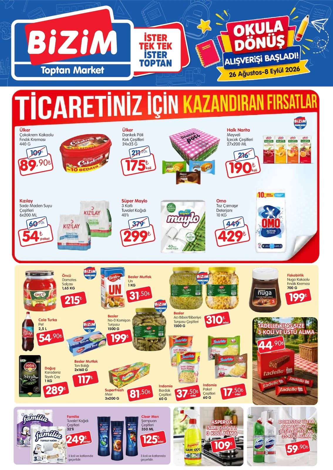 Bizim Toptan - İndirimli Ürünler 26 Ağustos - 08 Eylül 2026