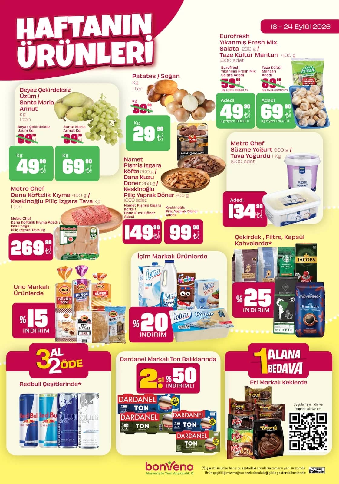 Bonveno - İndirim Broşürü 18 - 24 Eylül 2026 - Sayfa 1