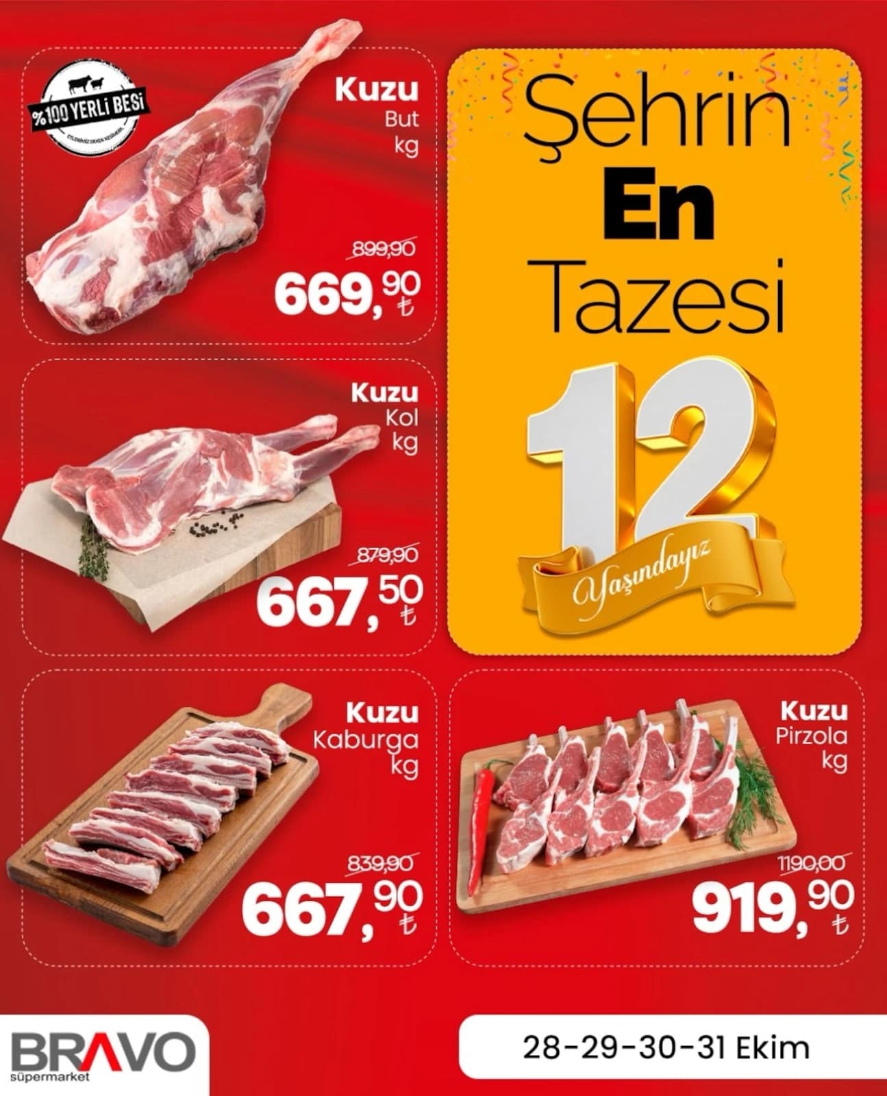 Bravo Market - İndirim Broşürü 28 - 31 Ekim 2026 - Sayfa 1