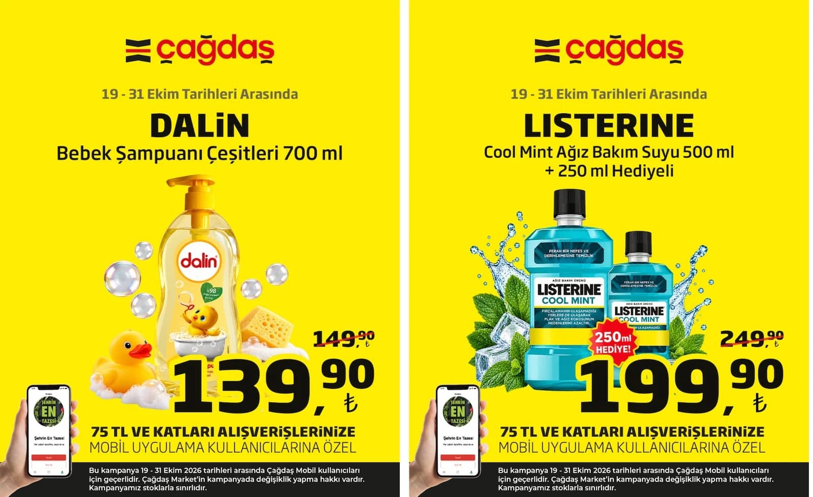 Çağdaş Market - İndirim Broşürü 19 - 31 Ekim 2026