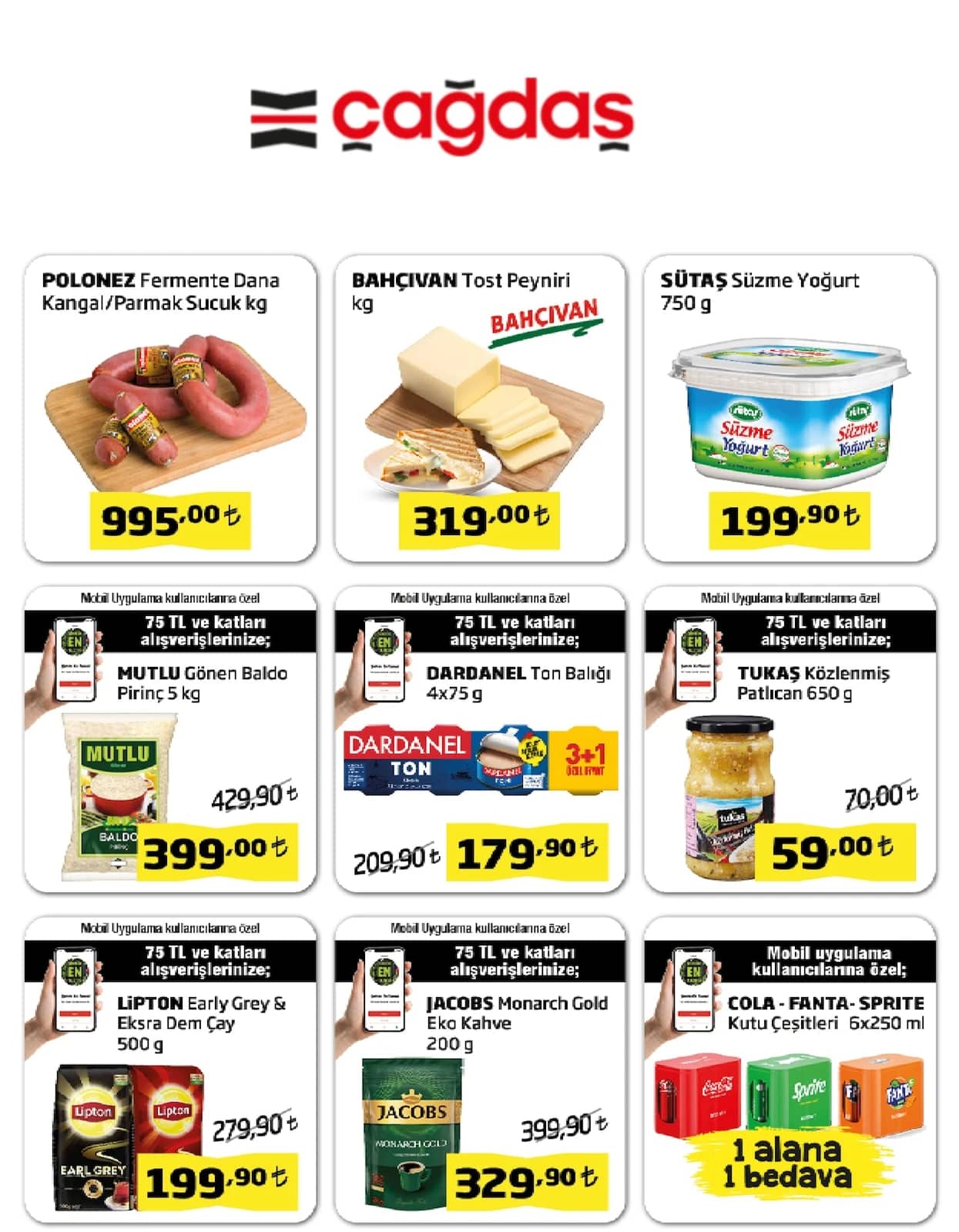 Çağdaş Market - Haftanın İndirimleri 26 - 30 Ekim 2026 - Sayfa 1