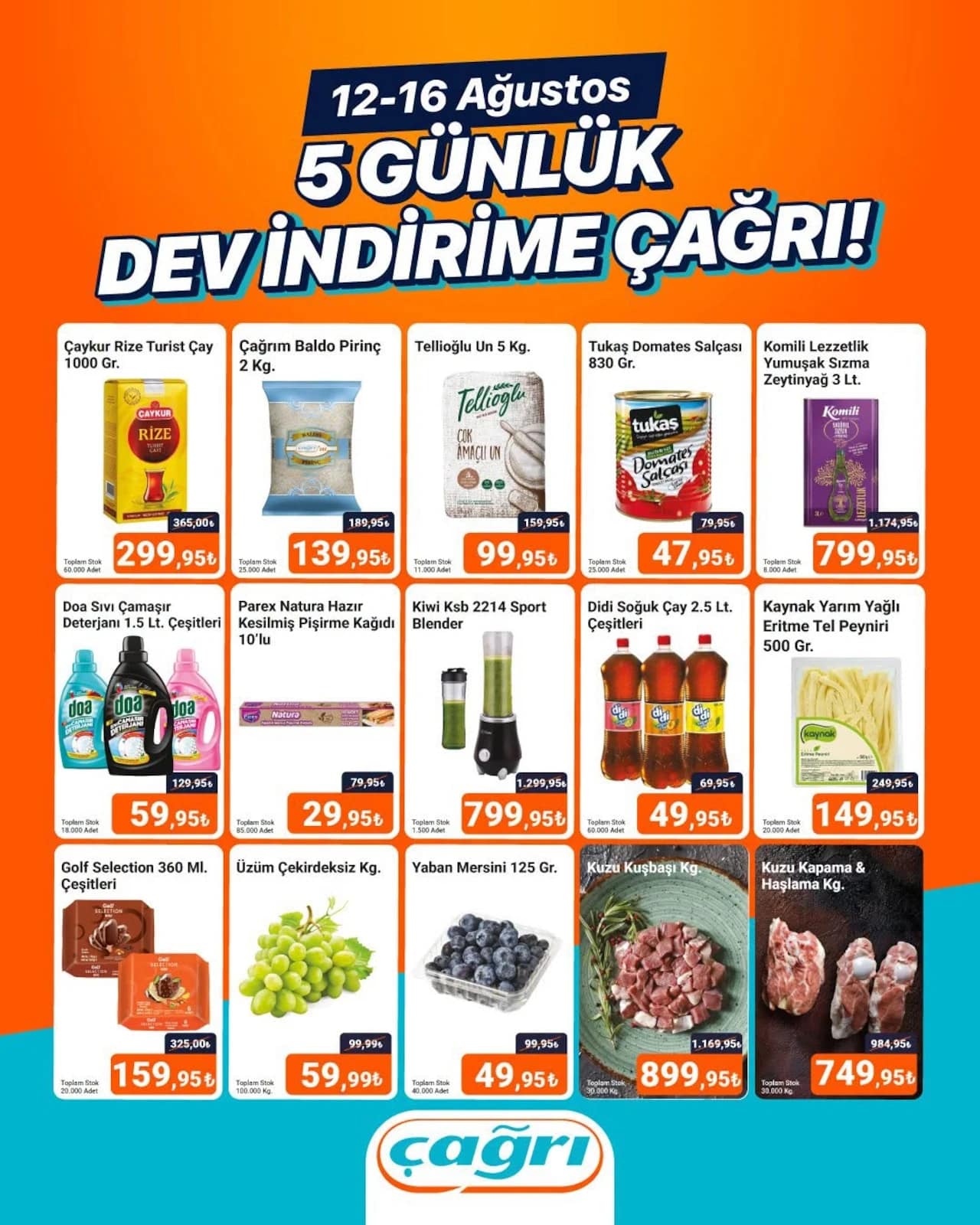 Çağrı Market - İndirim Broşürü 12 - 16 Ağustos 2026 - Sayfa 1