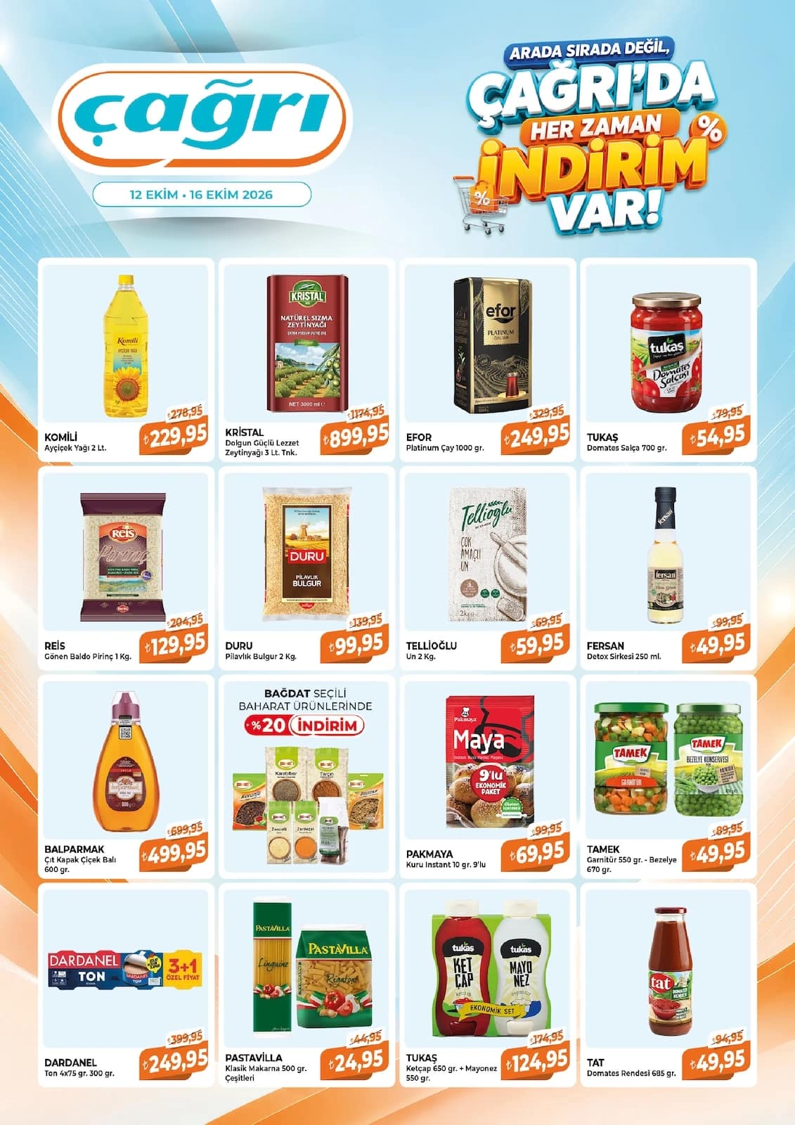 Çağrı Market - İndirim Broşürü 12 - 16 Ekim 2026 - Sayfa 1