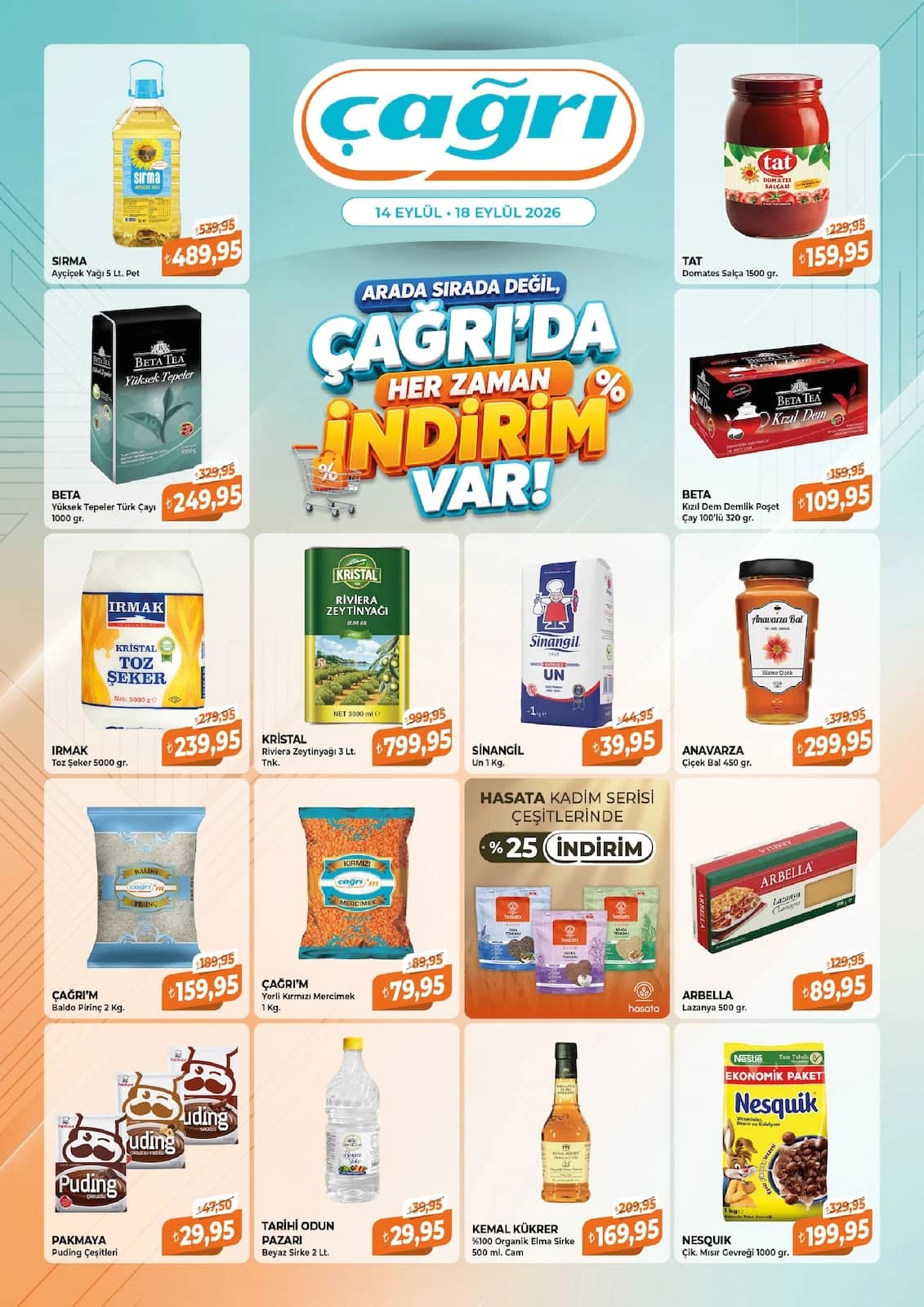 Çağrı Market - İndirim Broşürü 14 - 18 Eylül 2026 - Sayfa 1