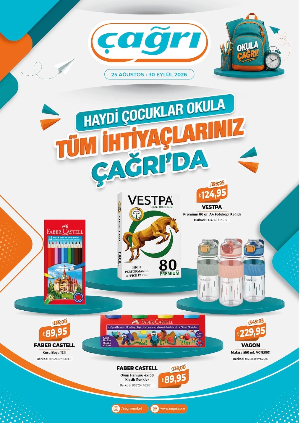 Çağrı Market - Okul Alışverişi 25 Ağustos - 30 Eylül 2026 - Sayfa 1