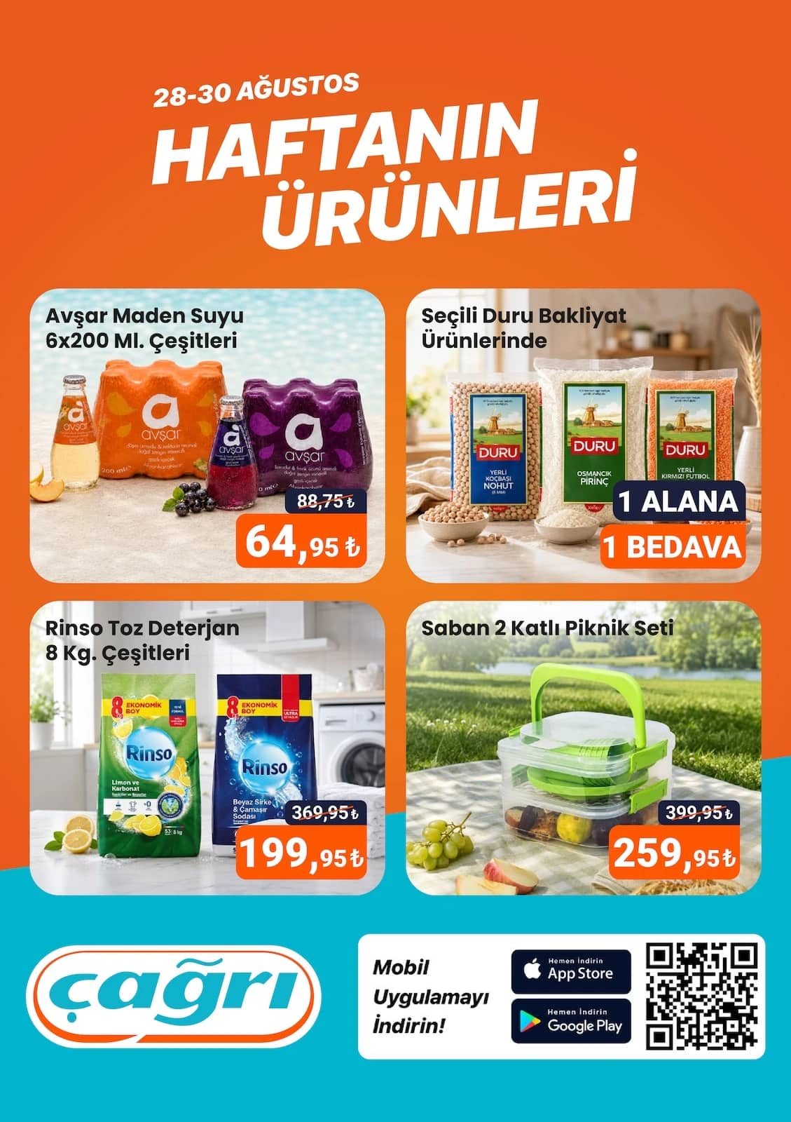 Çağrı Market - İndirim Broşürü 28 - 30 Ağustos 2026