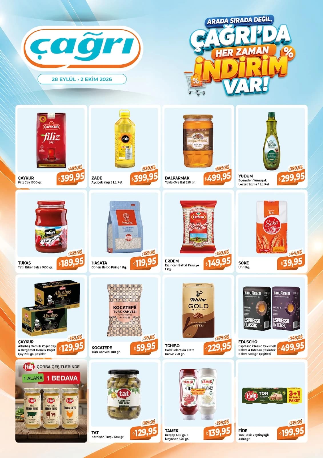 Çağrı Market - İndirim Broşürü 28 Eylül - 02 Ekim 2026 - Sayfa 1