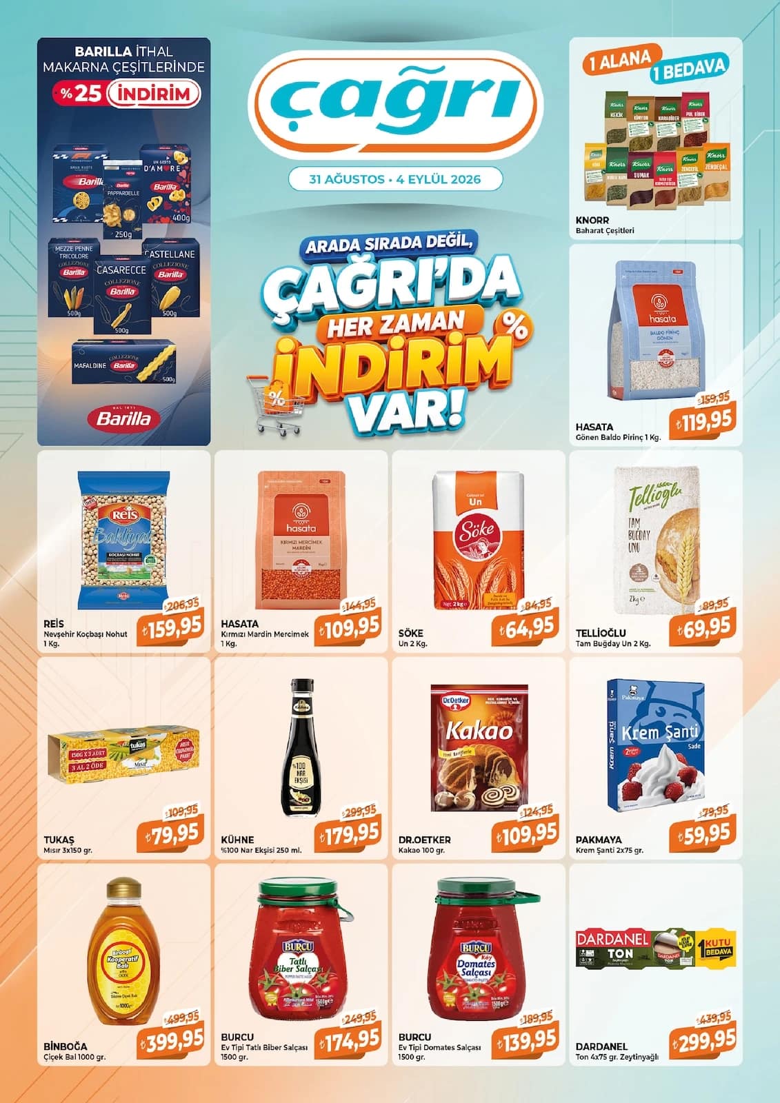 Çağrı Market - İndirim Broşürü 31 Ağustos - 04 Eylül 2026 - Sayfa 1