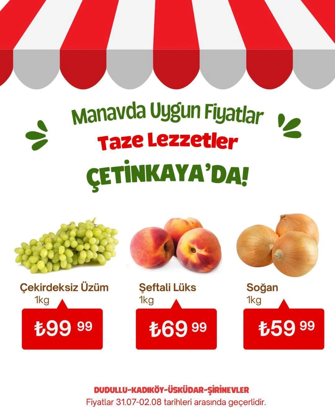Çetinkaya Market - İstanbul Şubesine Özel İndirim Broşürü 31 Temmuz - 02 Ağustos 2026 - Sayfa 1