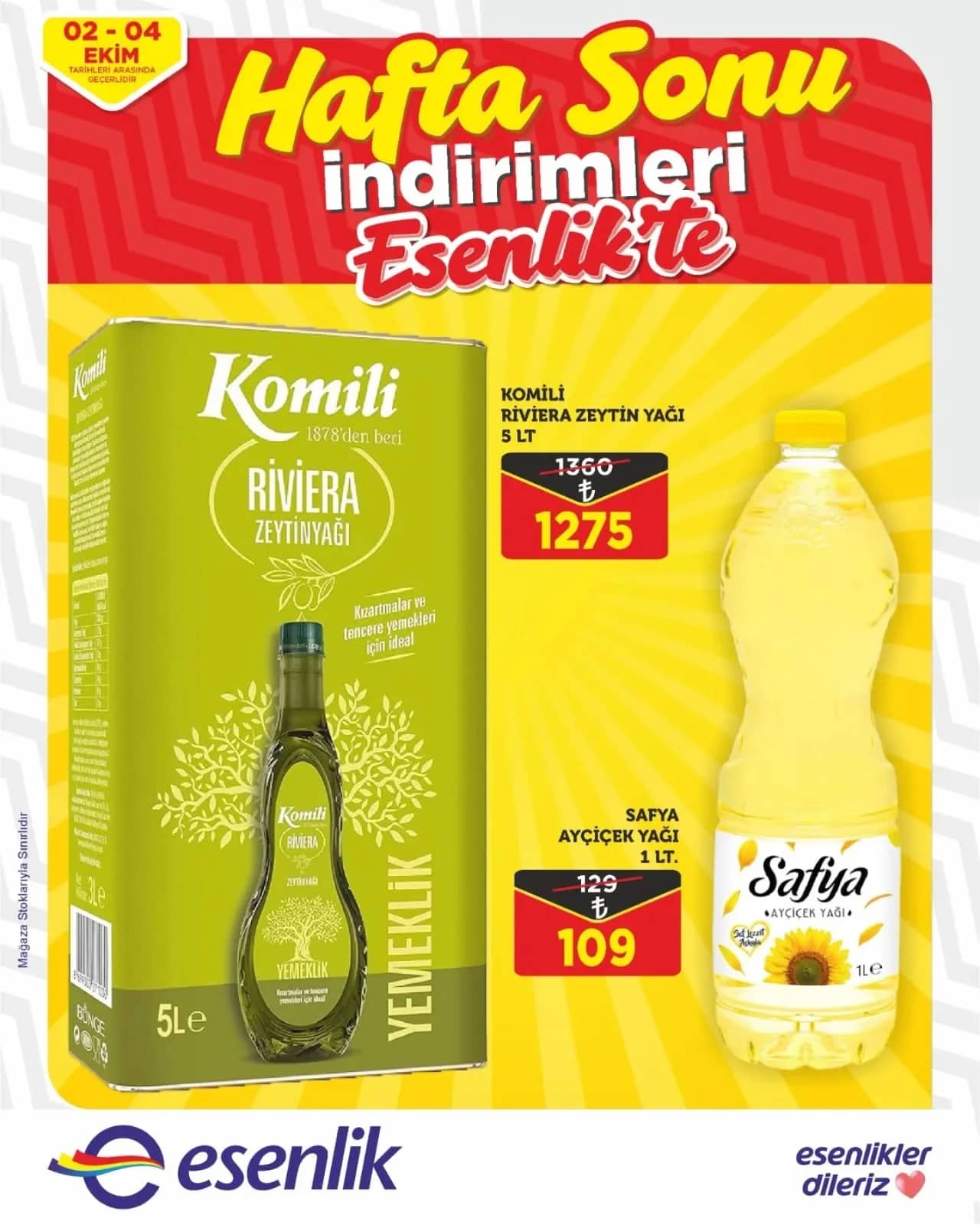 Esenlik Market - Hafta Sonu İndirim Broşürü 02 - 04 Ekim 2026 - Sayfa 1
