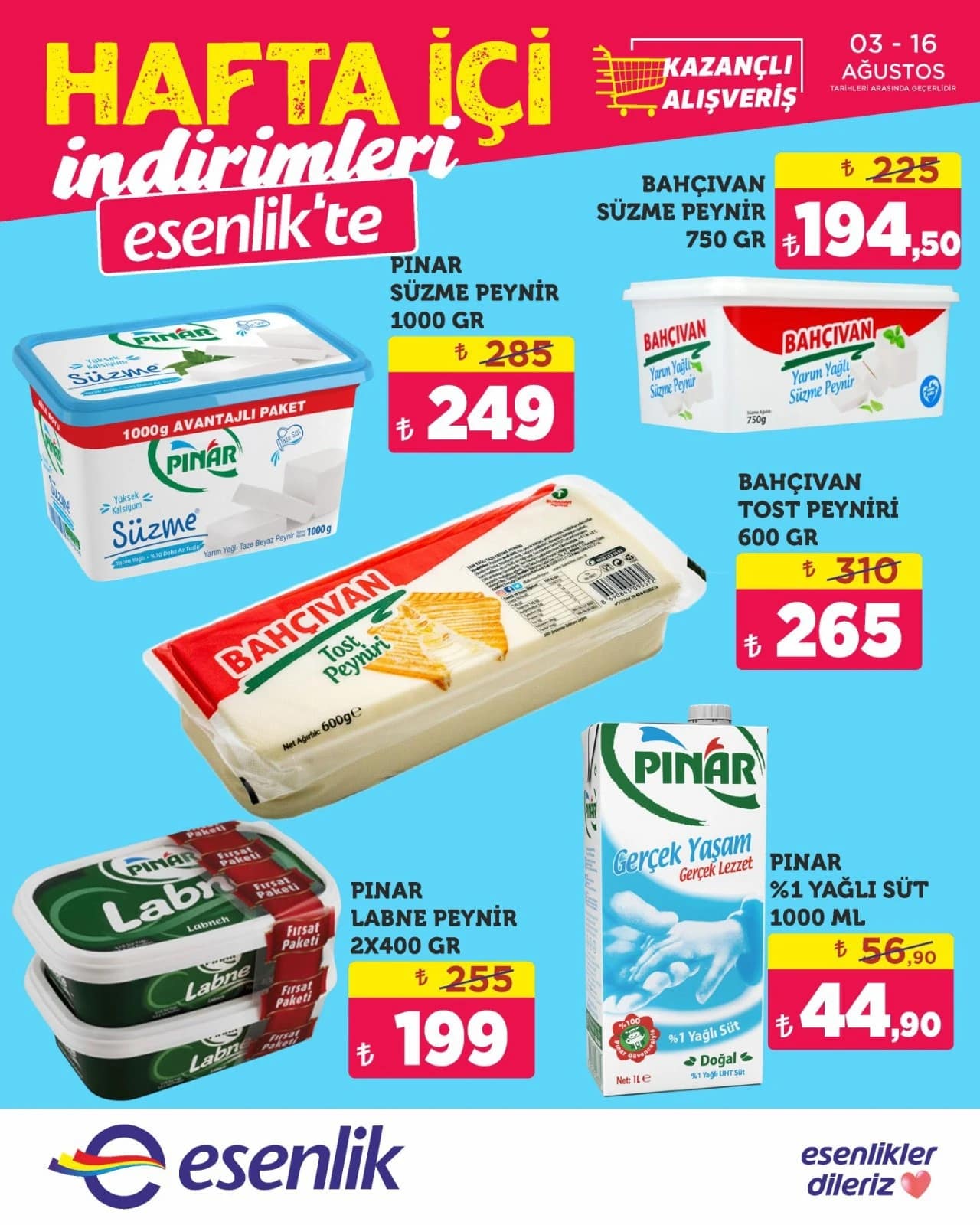 Esenlik Market - İndirim Broşürü 03 - 16 Ağustos 2026 - Sayfa 1