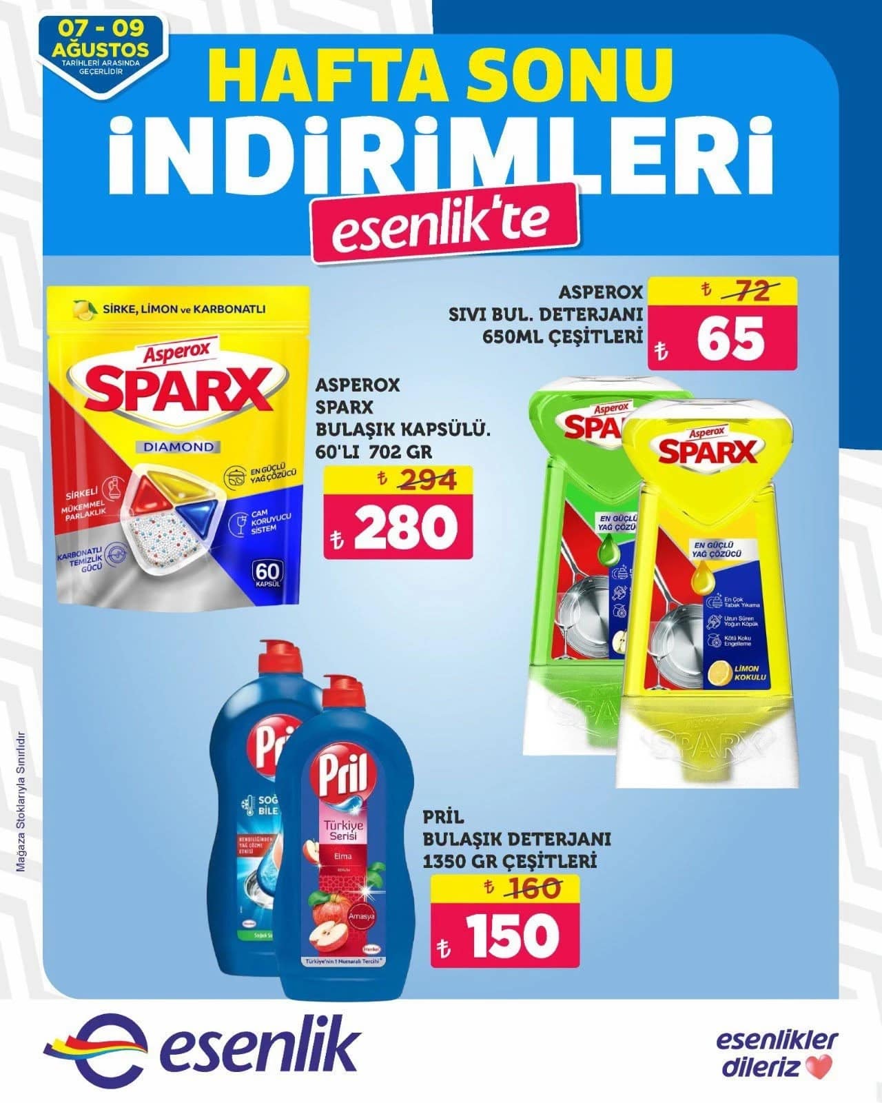 Esenlik Market - Hafta Sonu İndirim Broşürü 07 - 09 Ağustos 2026 - Sayfa 1