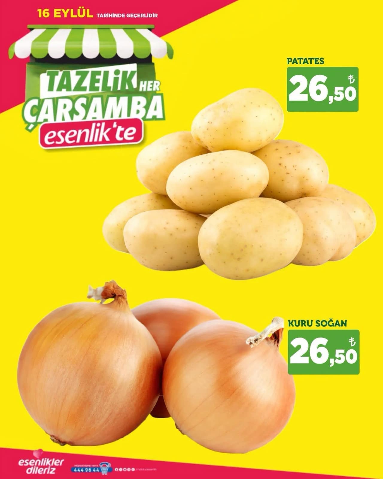 Esenlik Market - Manav İndirim Broşürü 16 - 16 Eylül 2026 - Sayfa 1
