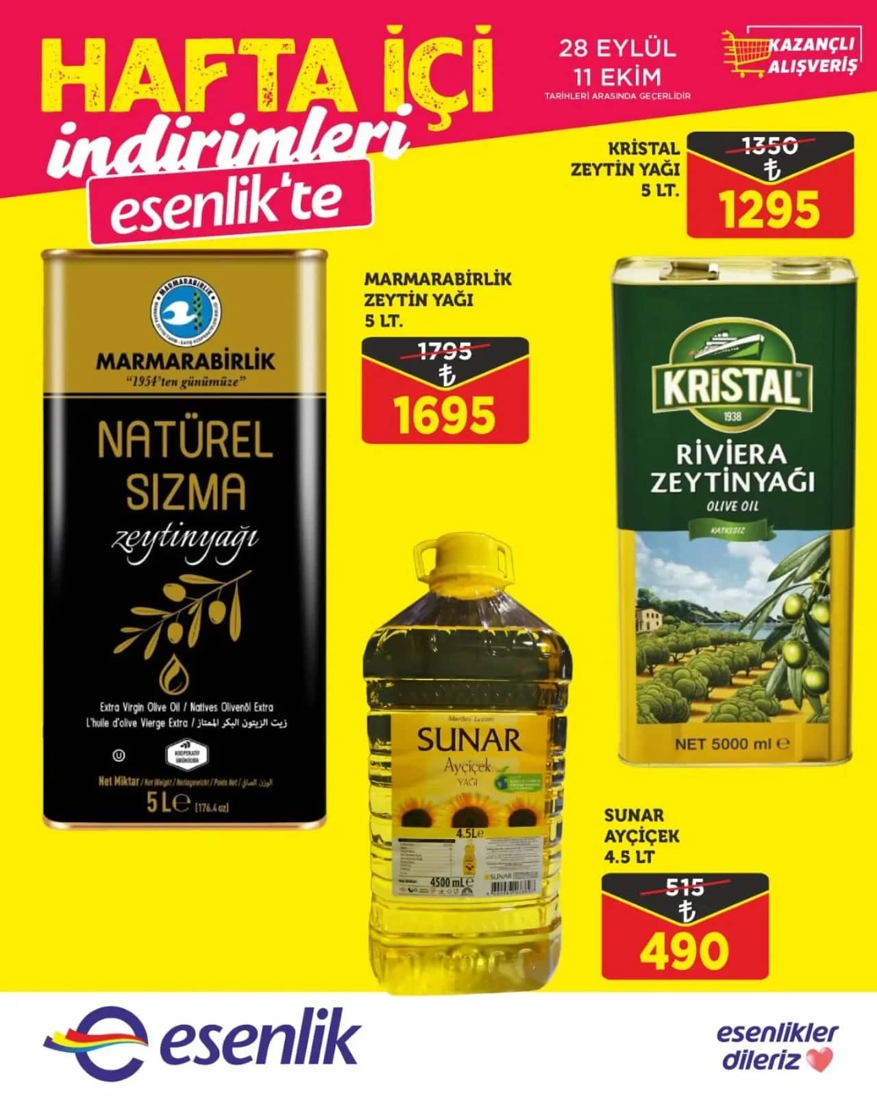 Esenlik Market - İndirim Broşürü 28 Eylül - 11 Ekim 2026 - Sayfa 1