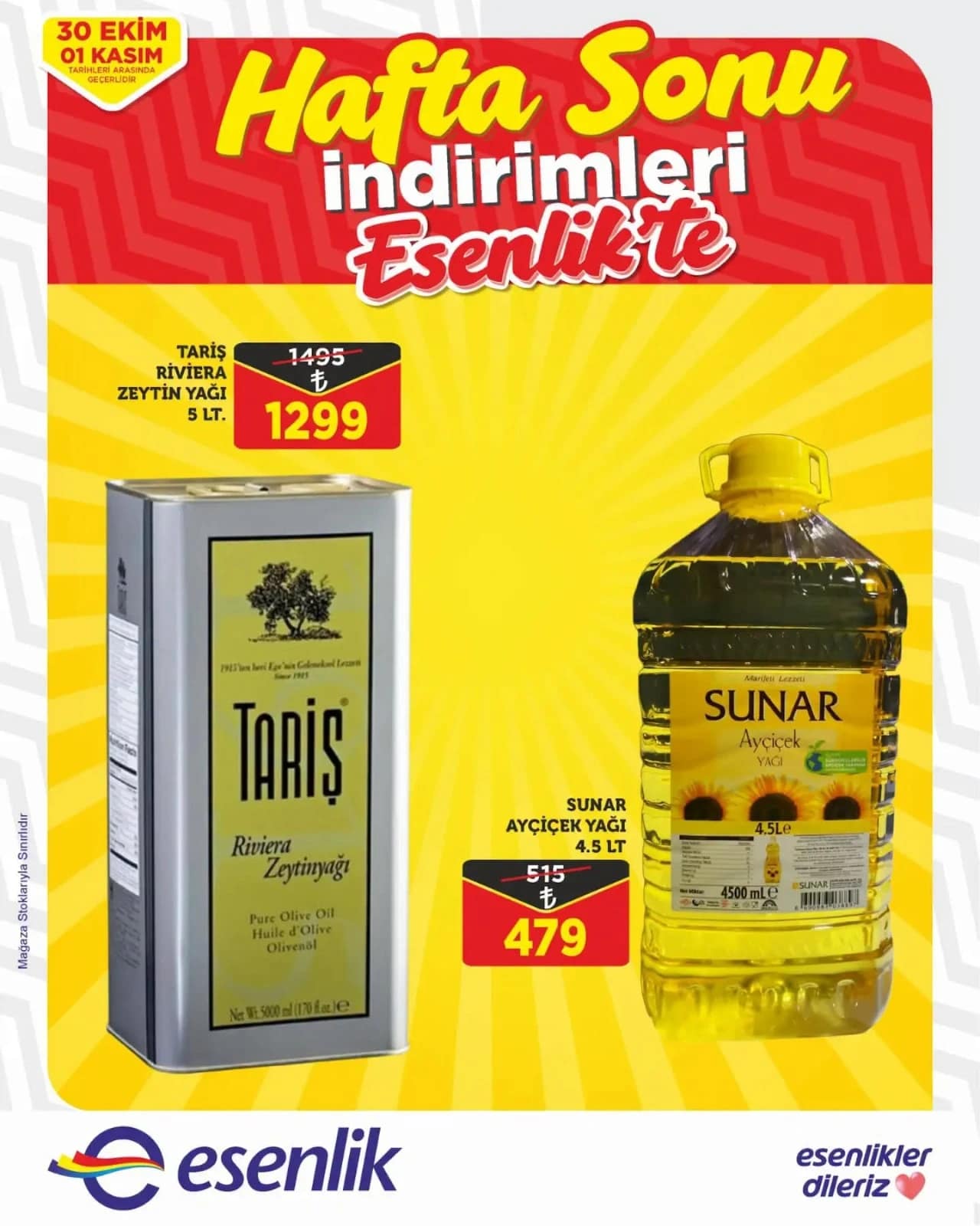 Esenlik Market - Hafta Sonu İndirim Broşürü 30 Ekim - 01 Kasım 2026 - Sayfa 1