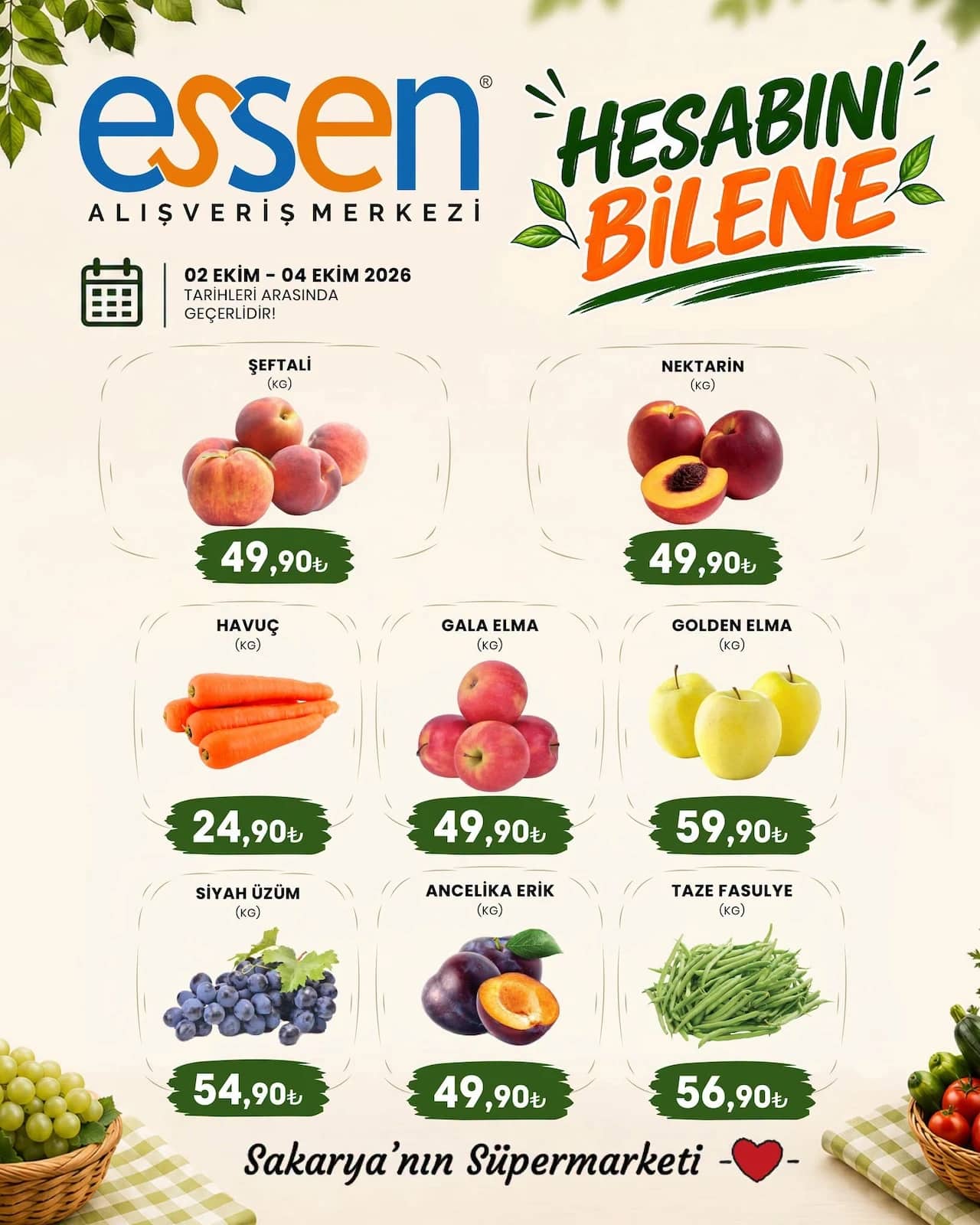 Essen - Manav İndirim Broşürü 02 - 04 Ekim 2026 - Sayfa 1