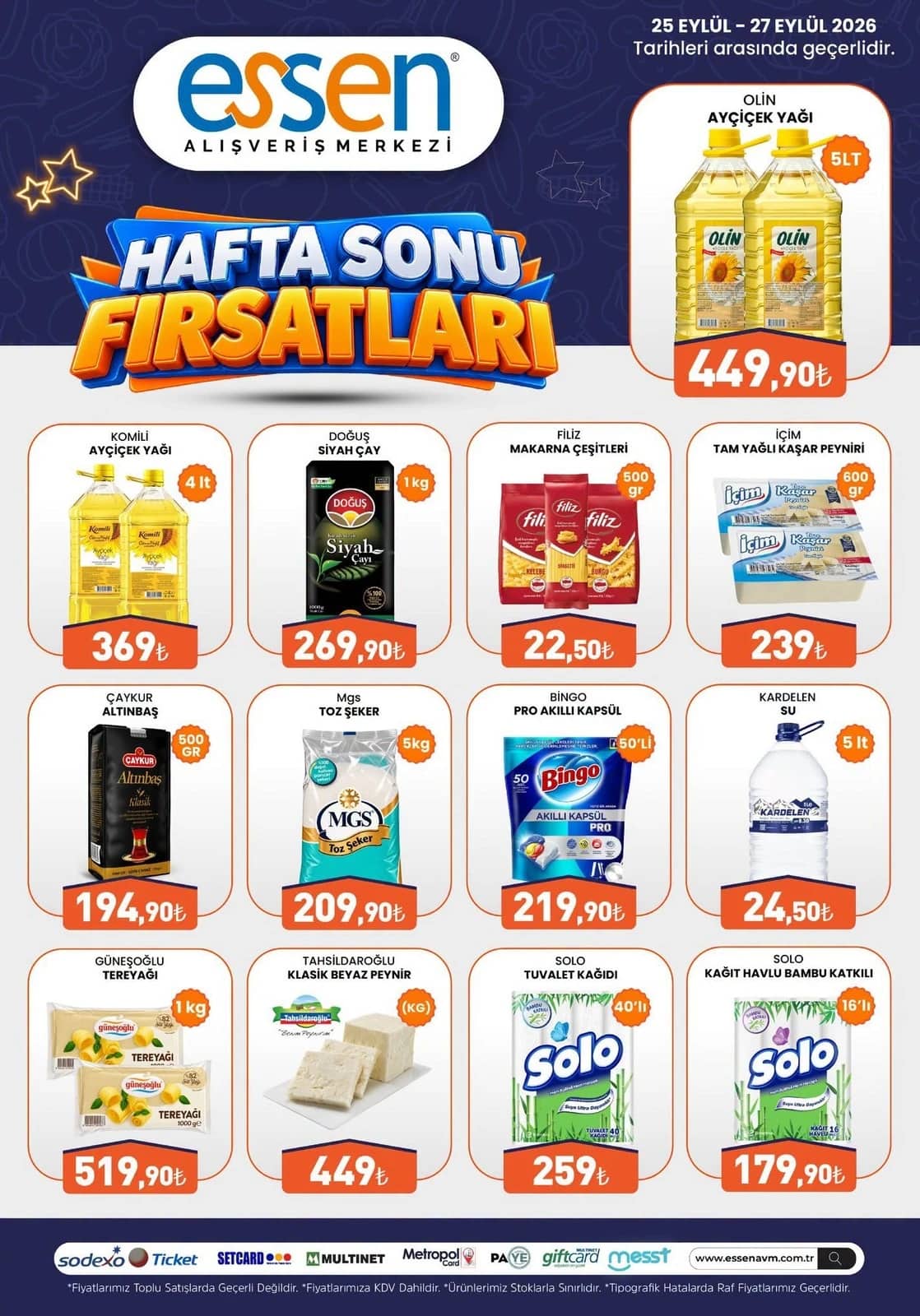 Essen - Hafta Sonu İndirim Broşürü 25 - 27 Eylül 2026 - Sayfa 1