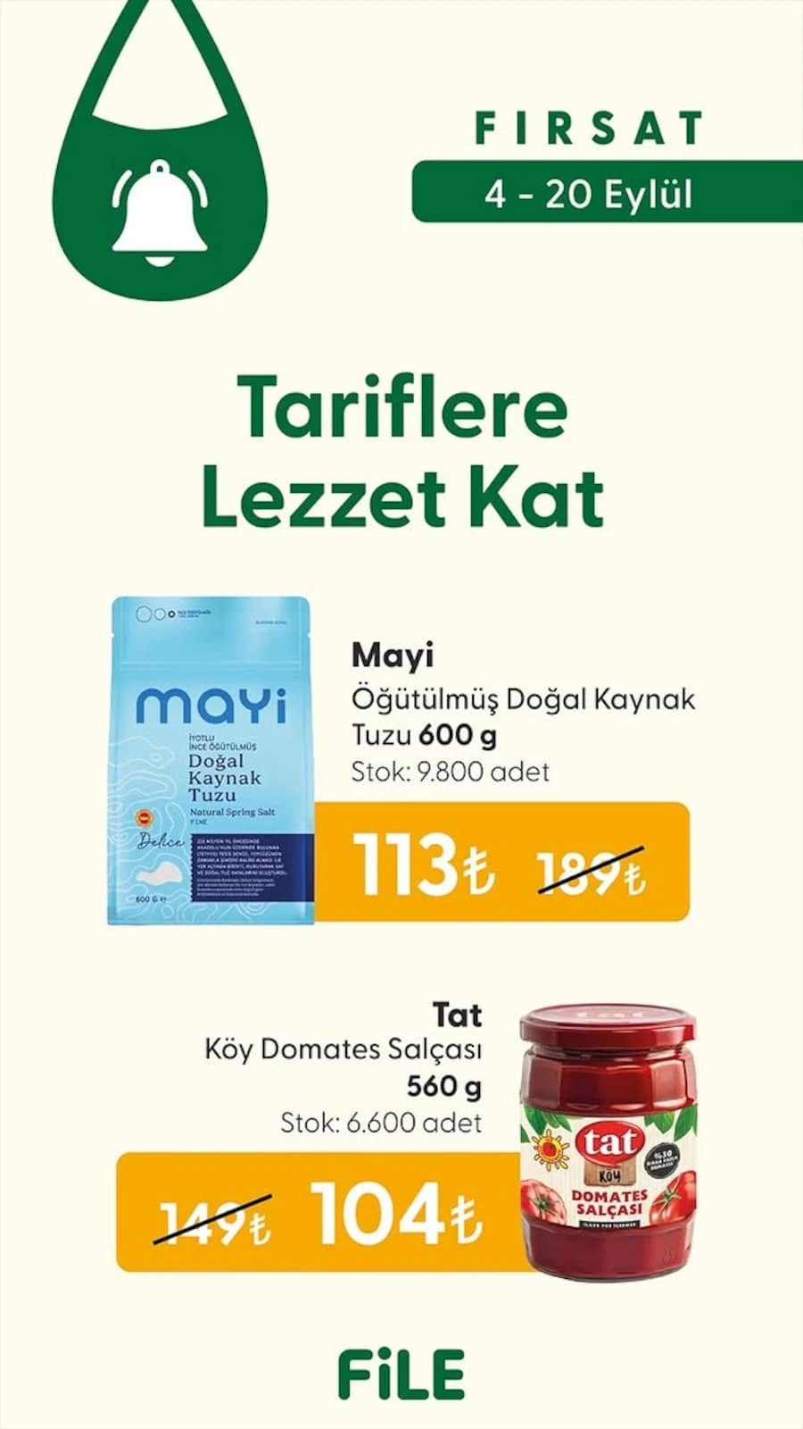 File Market - İndirim Broşürü 04 - 20 Eylül 2026 - Sayfa 1