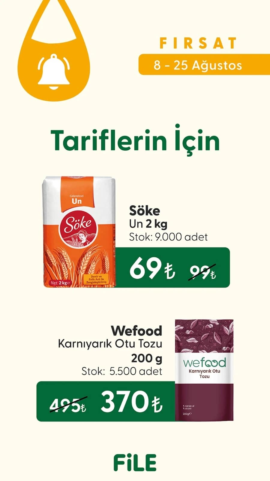 File Market - İndirim Broşürü 08 - 25 Ağustos 2026