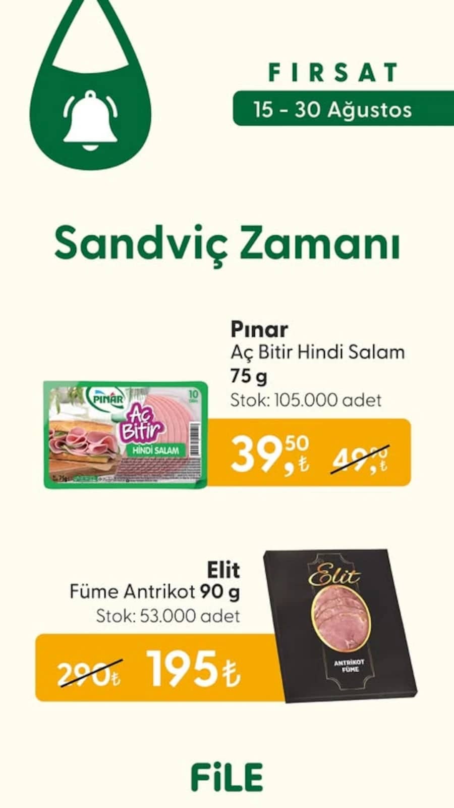 File Market - İndirim Broşürü 15 - 30 Ağustos 2026 - Sayfa 1