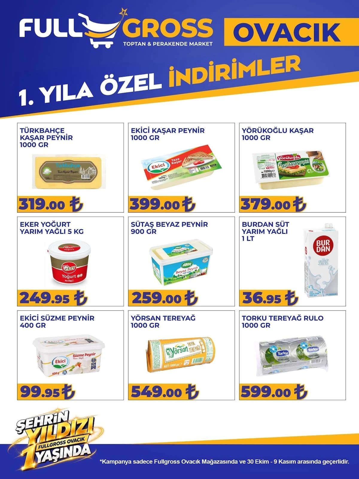 Full Gross - Ovacık Şubesine Özel İndirim Broşürü 30 Ekim - 09 Kasım 2026 - Sayfa 1